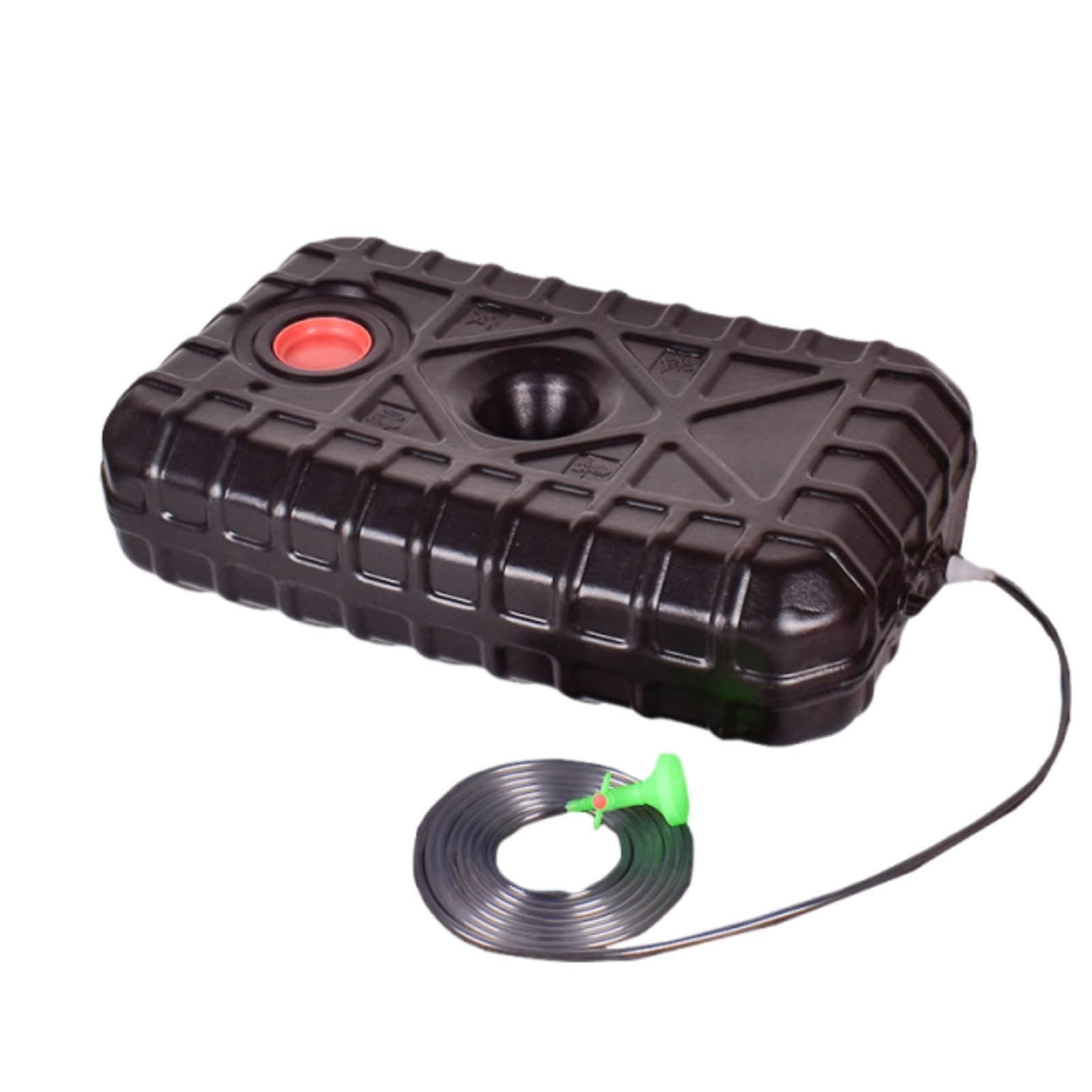 Solar Heated Shower Tank Portable Outdoor Sun Heated Water Container Heat Absorbing Design Large Capacity Solar Shower for Campers, Hiking, Road Trips 80KG Standard Flat-image-29