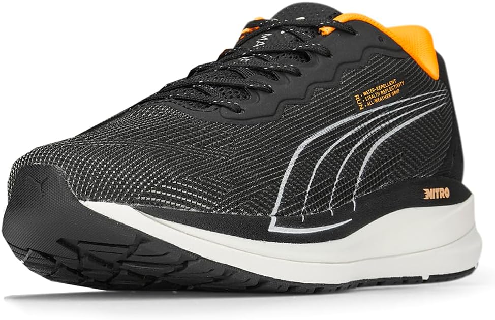 PUMA Mens Magnify Nitro WTR Running Sneakers Shoes - Black