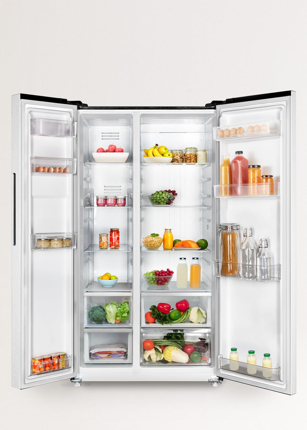 CREATE / FRIDGE STUDIO SIDE BY SIDE 550 / Fridge style Side by side 550L sand / 91 x 70.5 x 178 cm/No frost. holiday mode. antibacterial treatment. touch electronic. 158W - 3