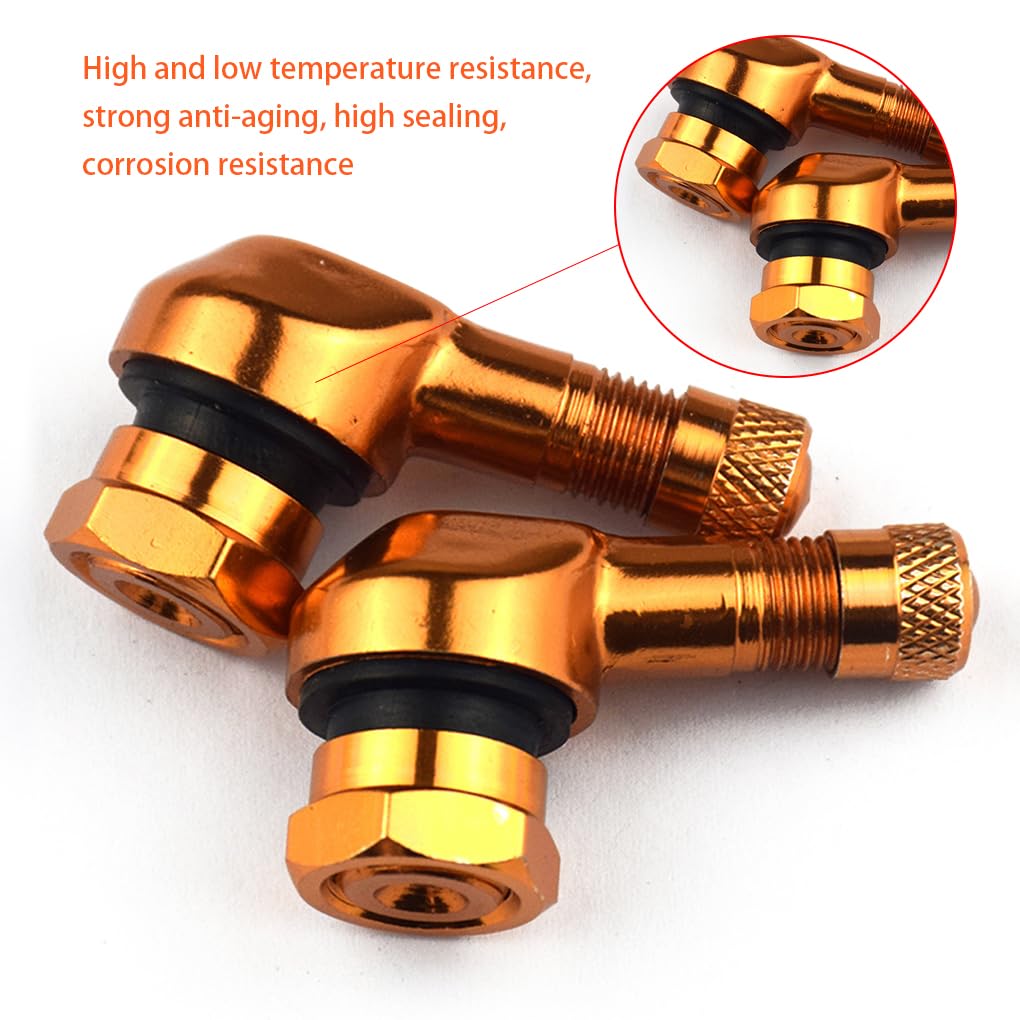 10 set 2 pezzi valvola in lega di alluminio cerchio moto portatile antiruggine adattatore pneumatico universale tubeless valvole steli grigio