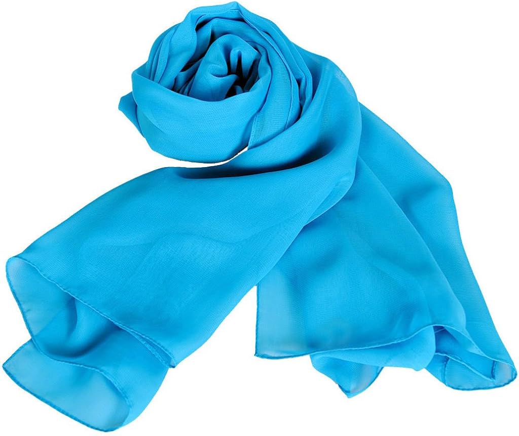 Chiffon Scarf Head Wrap Evening Shawls Wraps for women Plain Colors