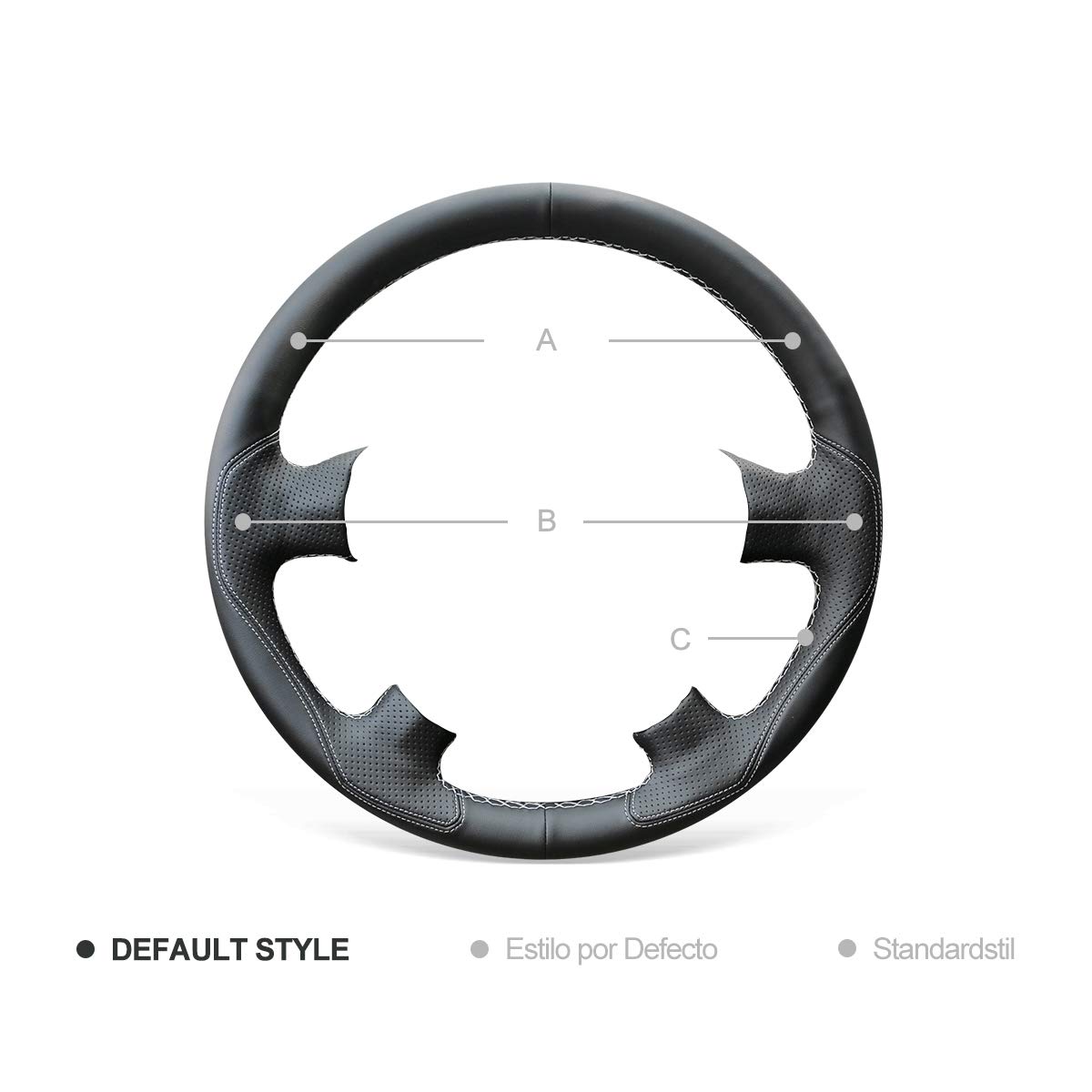 MEWANT Funda de volante de cuero para Honda CR-V CRV 2002-2006 / Accesorios de volante para Honda CR-V CRV