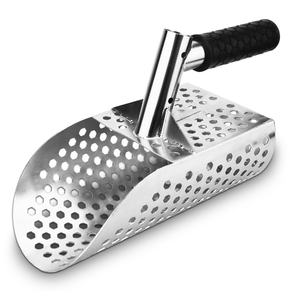 Metal Detection Accessories, Stainless Steel Detector Digging Shovel, Quick Metal Detector Shovel with Hexagonal Hole, Used for Beach Treasure Hunting, Underwater Metal Detection Tool. (a2)