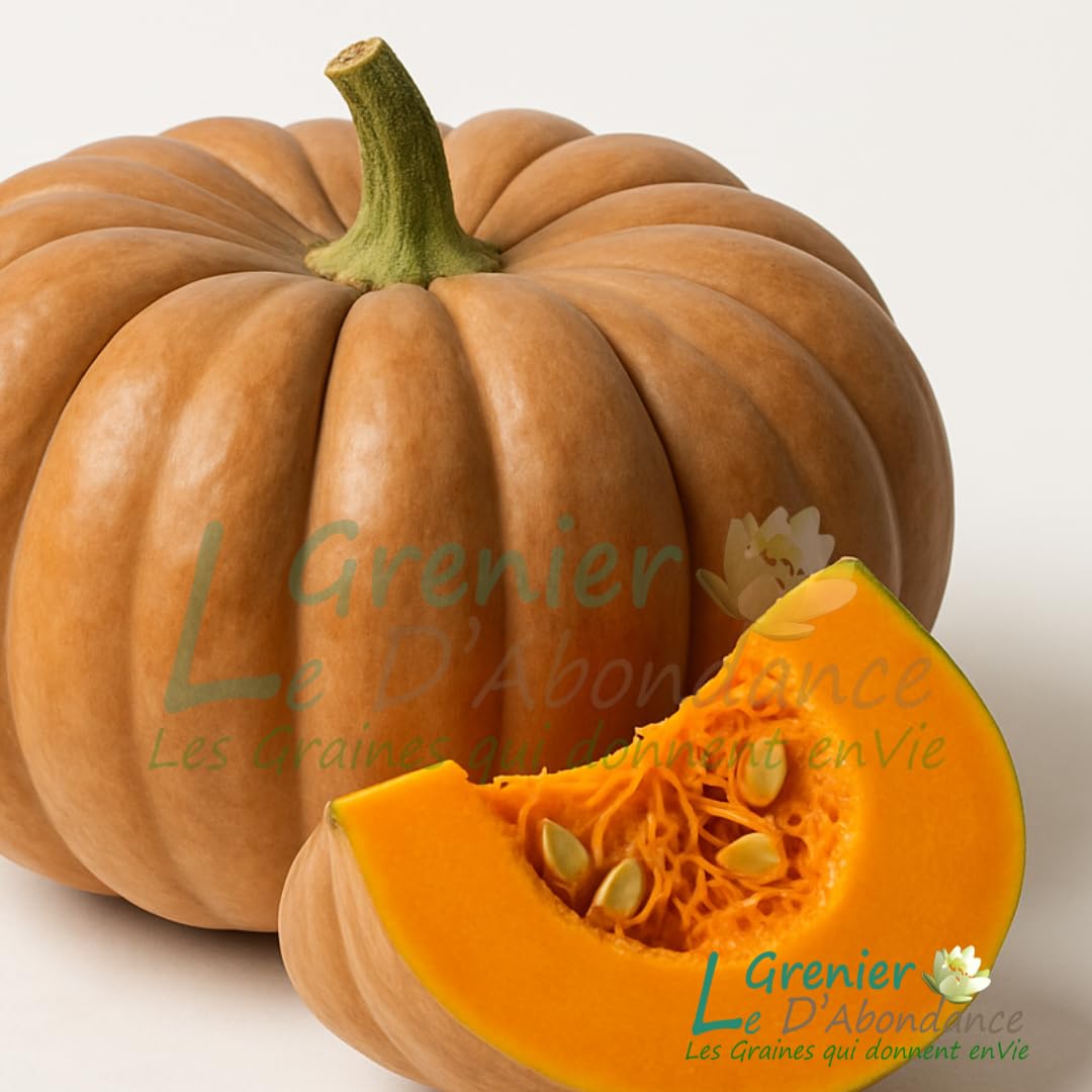 8 Graines Bio à Semer - Le Grenier D'Abondance - COURGE BUTTERNUT - Certifié AB - Cucurbita Moschata - Jardin