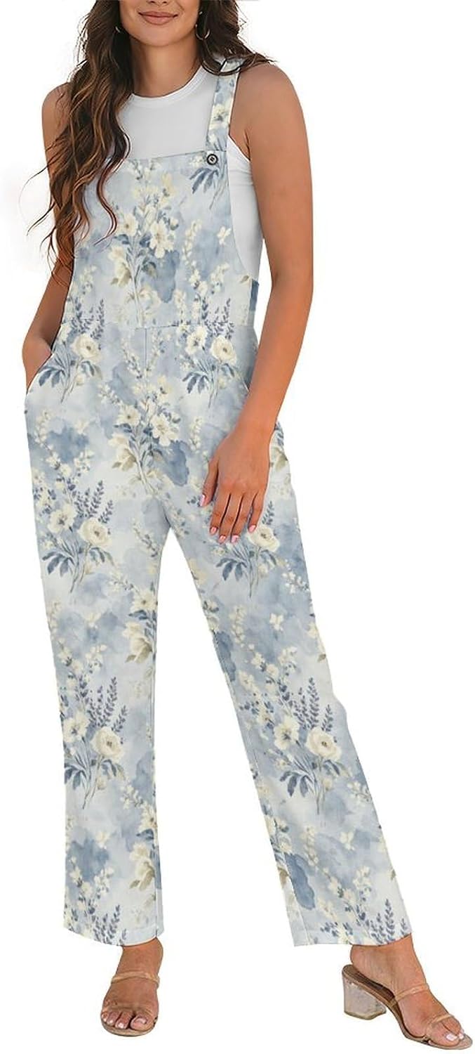 Jumpsuit for Women Plus Size Wide Leg | Jumpsuit for Women Elegant Summer Loose Fit Lightweight Breathable