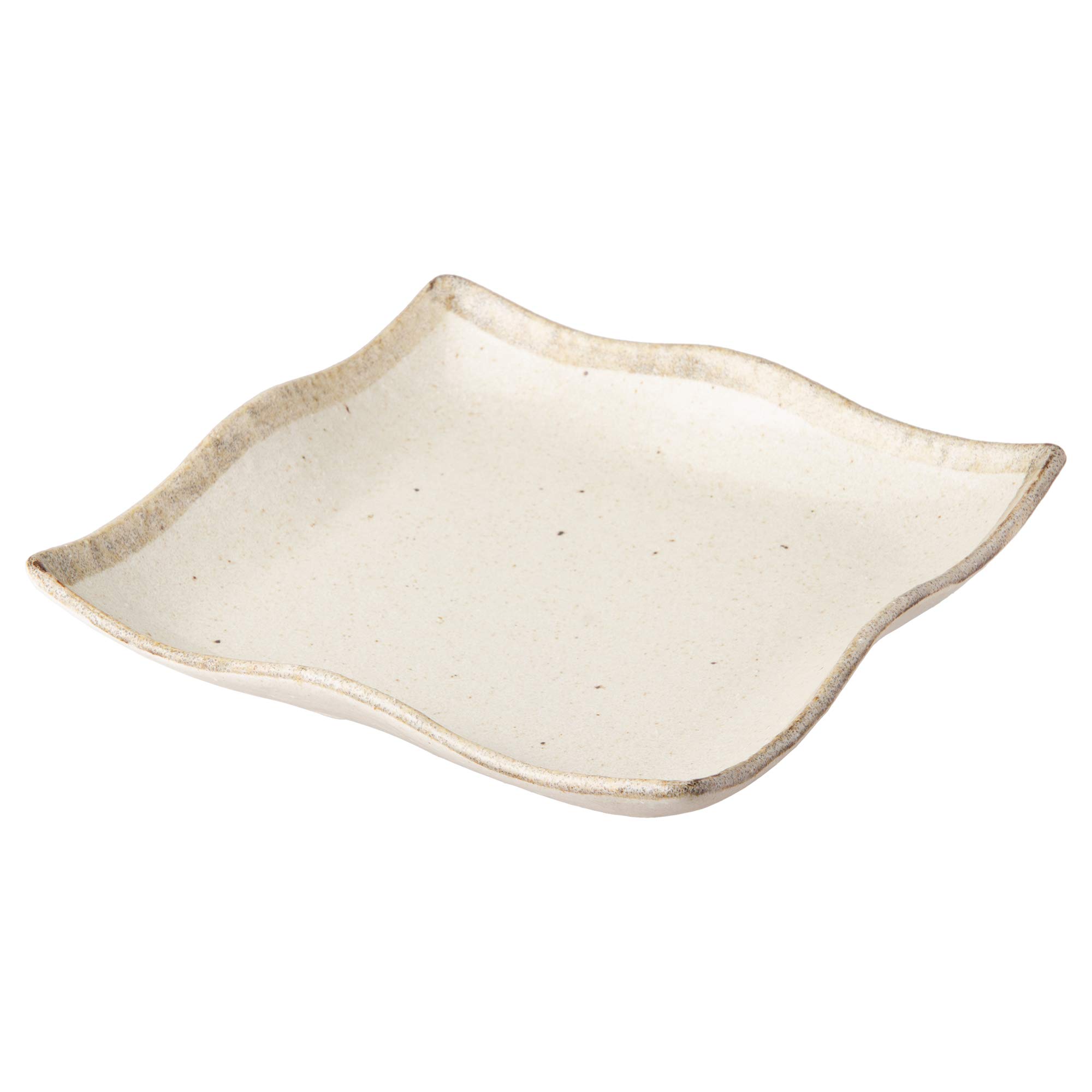 Amazon.co.jp: 美濃焼 「shirokaratsu」 白唐津 正角 90皿 K72051