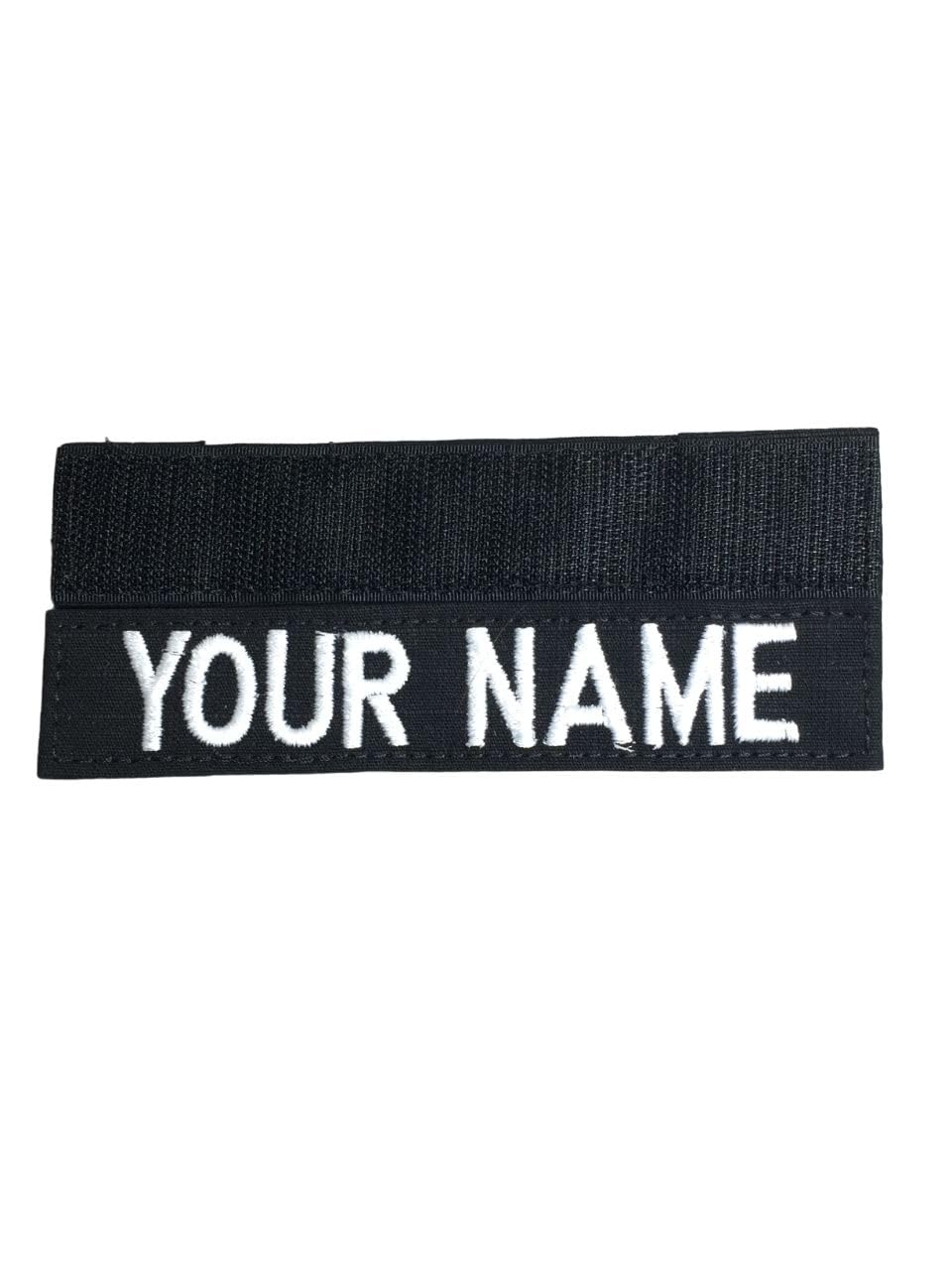 Custom Name Tape, with Fastener or Sew-On, or Branch Tape (with Fastener, Black)