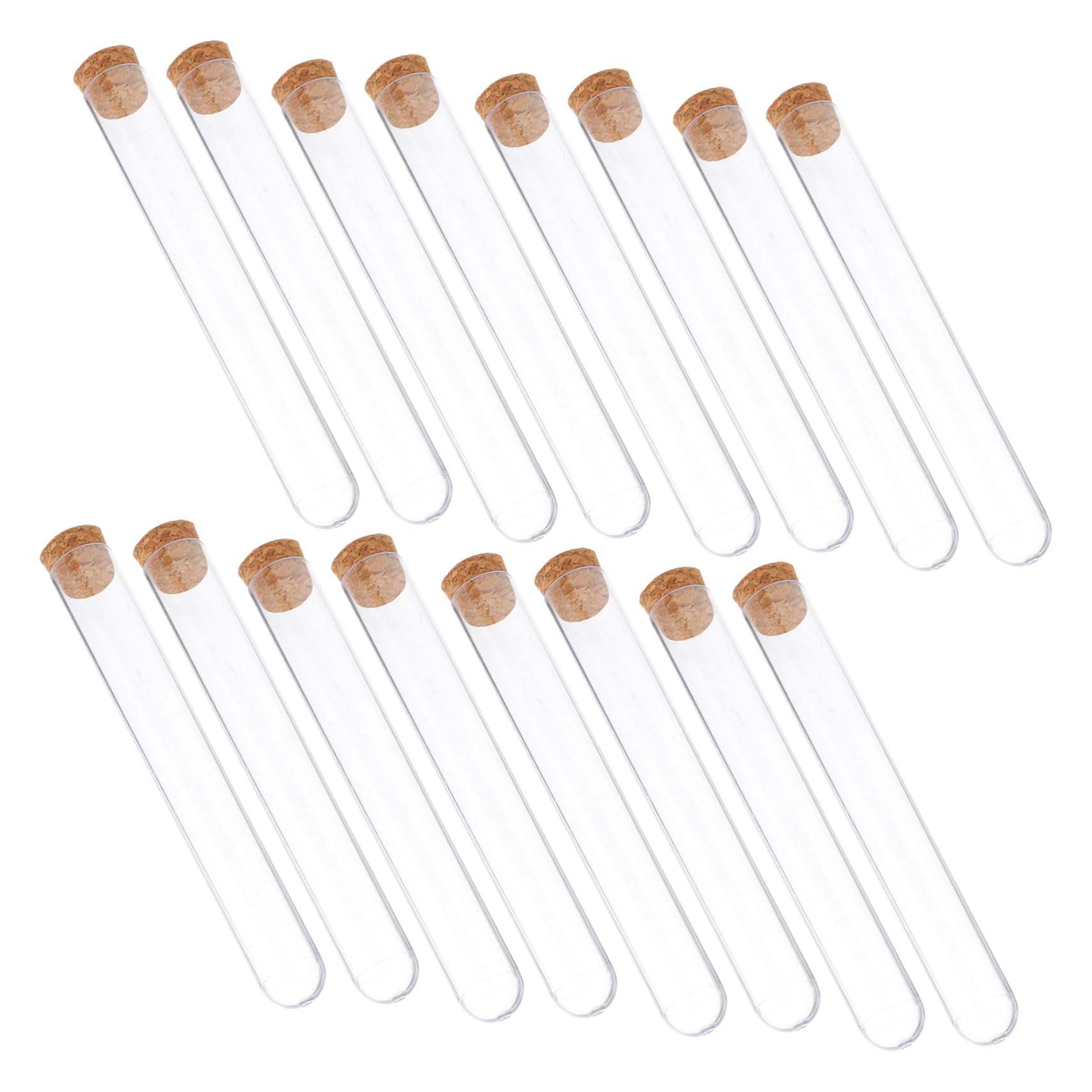 OUNONA 5 Juegos Tapa De Madera Para Tubo De Ensayo. Gradillas Para Tubos De Ensayo Tubos Transparentes Matraz Tubos De Propagación Tubos Vacíos Prueba Tubos De Ciencia Roble 25 Piezas * 5