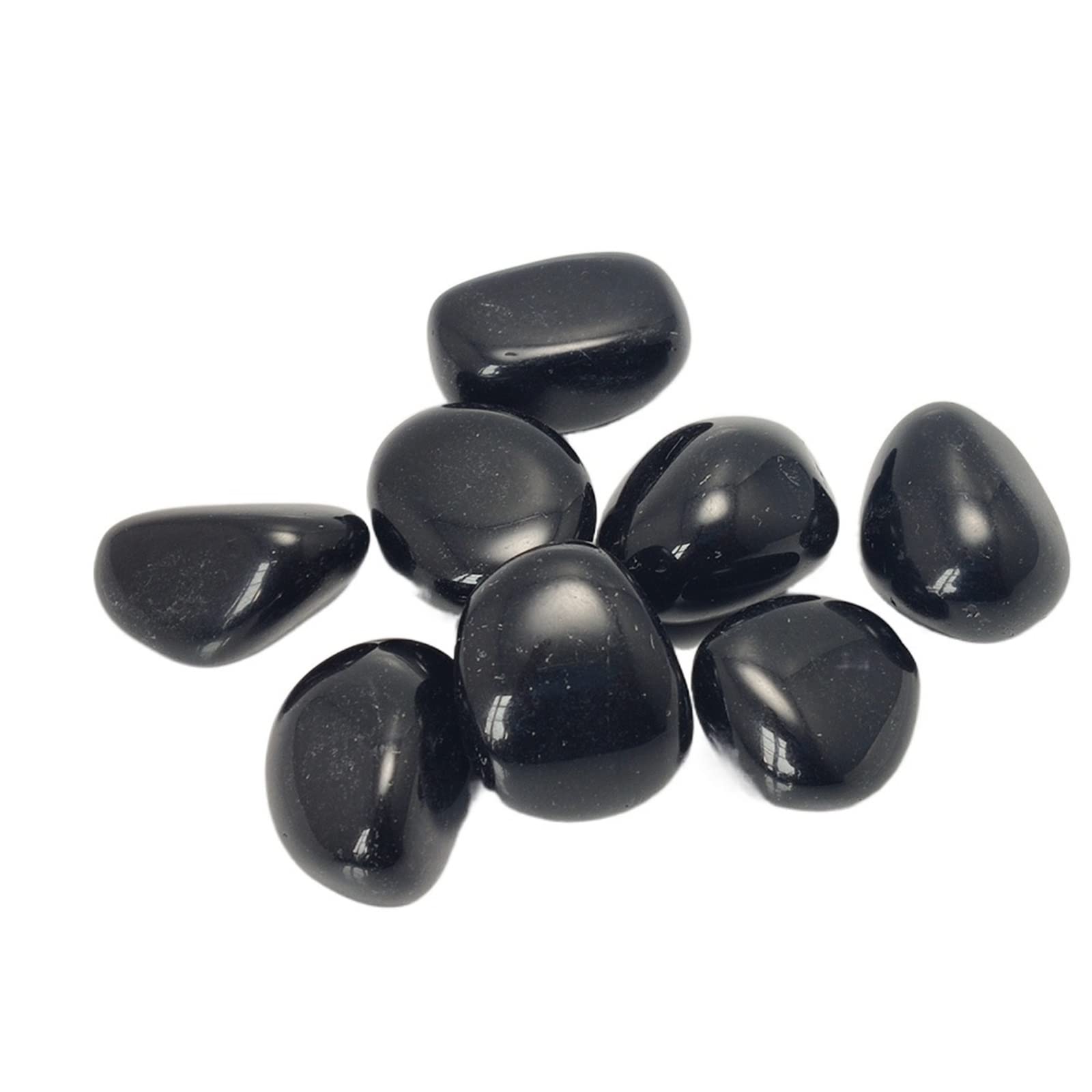 2 uds obsidiana Negra Natural Piedra desmagnetizadora pecera Piedras de Grava de Cristal Natural Piedra Decorativa caída dingchi Espécimen Mineral de Piedra