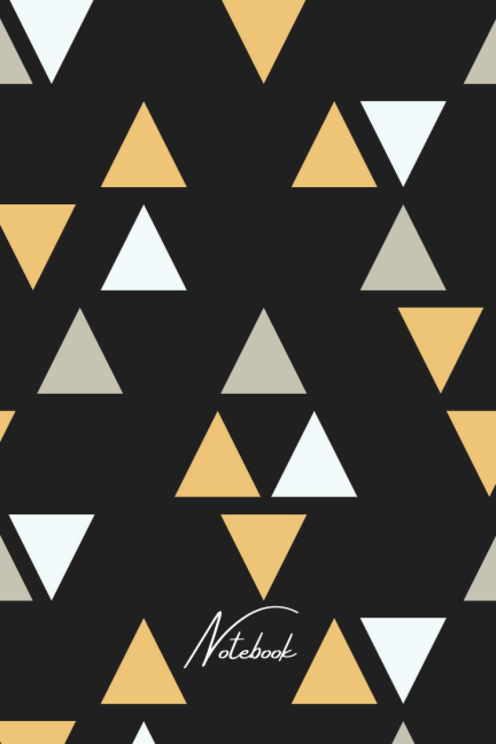 Triangles Notebook Minimalist Lined Notepad Journal 110 pages 6x9 size: Triangles