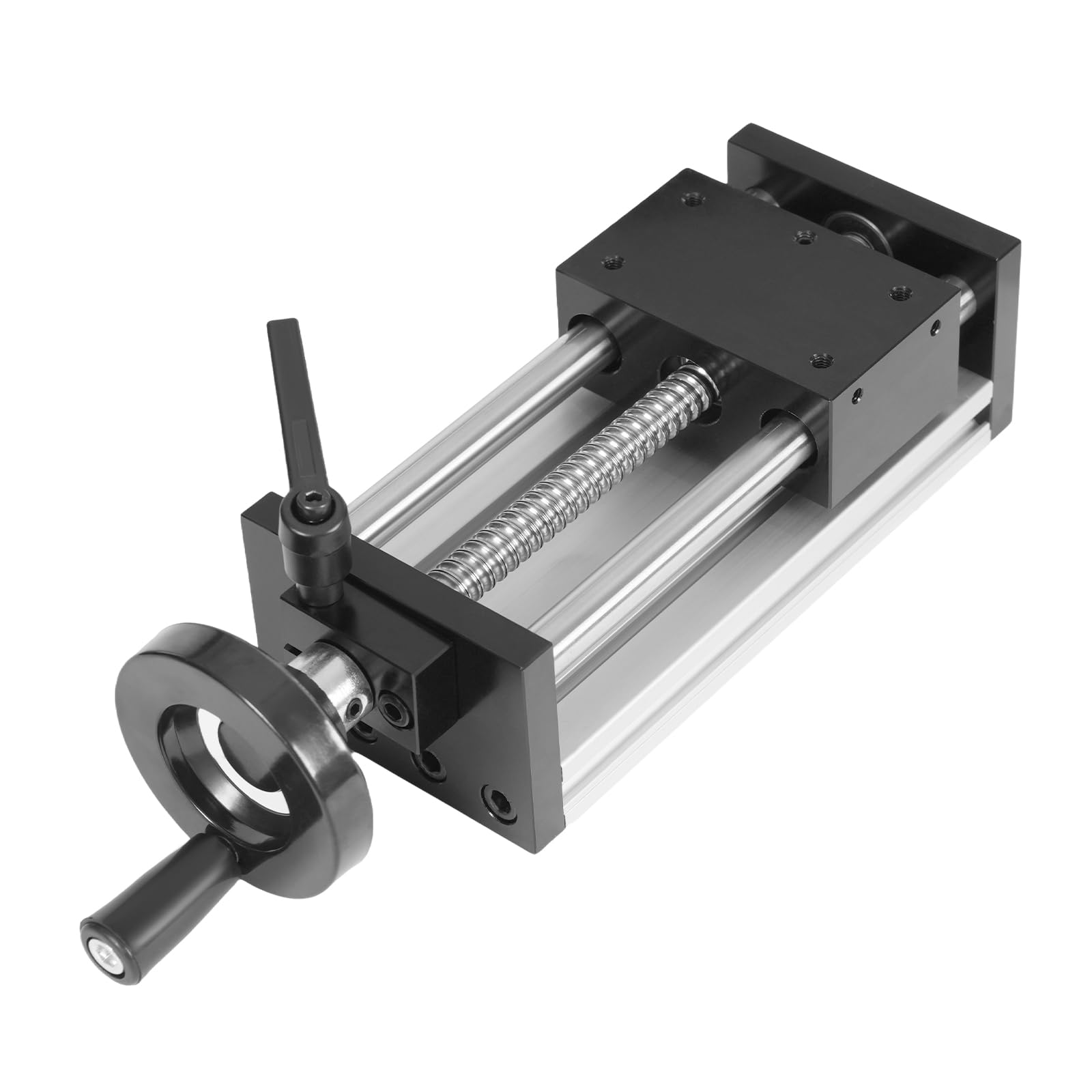 Actuador Lineal Manual de 100 mm con husillo de Bolas y riel Lineal, Eje óptico Doble, actuador Lineal Manual con Volante, Mesa Deslizante Manual para Equipos mecánicos