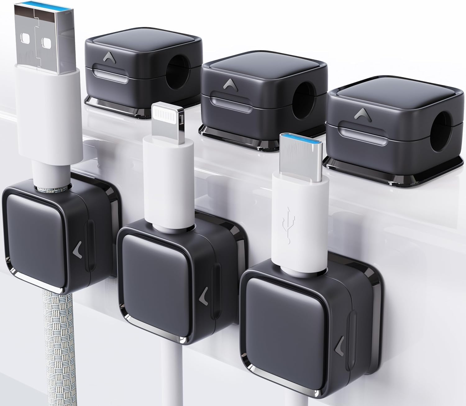 6 Pack Magnetic Cable Clips [Cable Smooth Adjustable] Cord Holder, Under Desk Cable Management, Adhesive Wire Holder Keeper Organizer for Home Office Desk Phone Car Wall Desktop Nightstand (B0D2Y294JY) Amazon Price History, Amazon Price Tracker