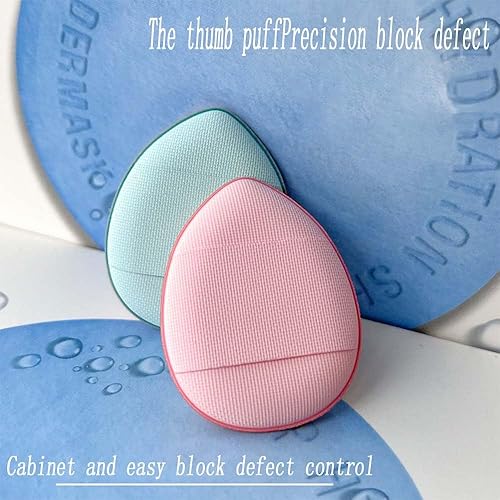 Miniatura 3 de 12 paquetes de esponja de maquillaje de esponja de maquillaje agradable a la piel para base, polvo facial debajo de los ojos, corrector corrector