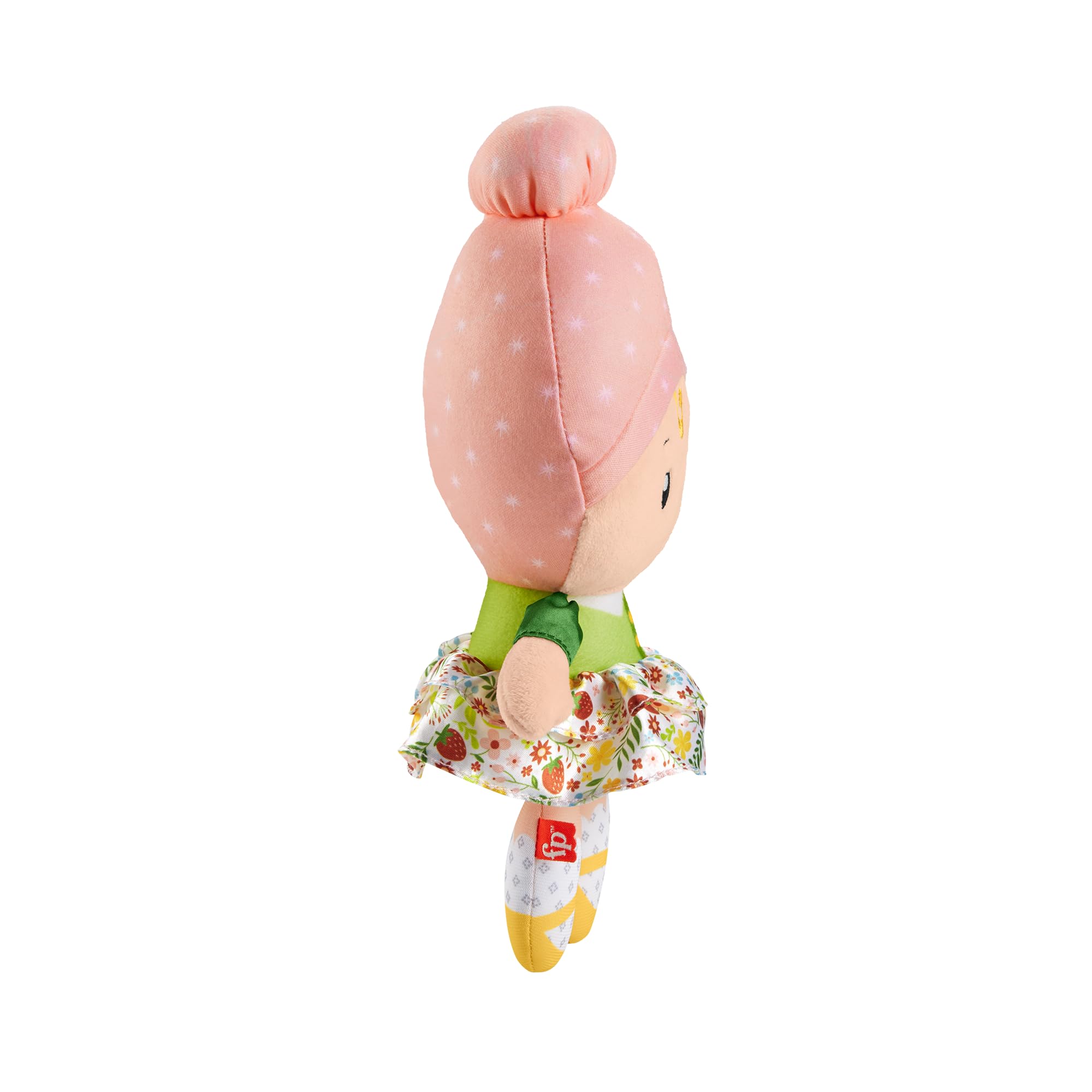 Fisher-Price - Prima bambola coccole e suoni, giocattolo morbido sensoriale con dentaruolo arcobaleno e suoni per incoraggiare il gioco di ruolo, giocattolo per bambini, 6+ mesi, HXK44