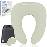 Jool Baby Folding Travel Potty Training Seat for Toddlers, Fits Round & Oval Toilets, Non-Slip Suction Cups, Includes Free Travel Bag (Sage)