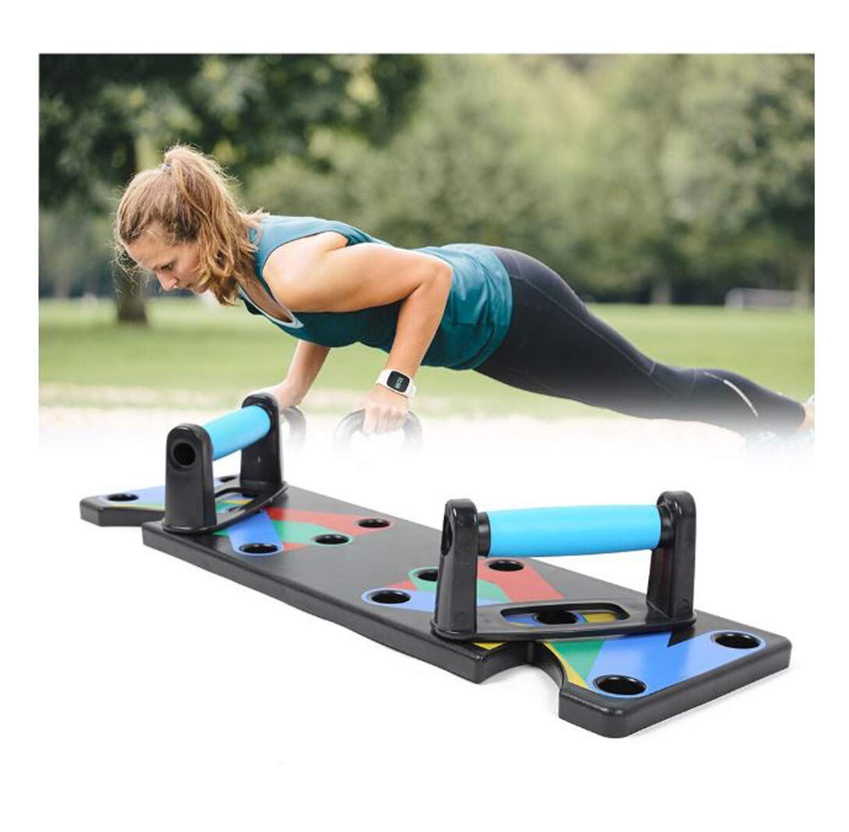 Serveuttam Plastic 9 in 1 Gym Work Out Body Building Exercise Push Up Board Stand Strong Bar, 1Pc(Back Color) (B085HQN39C) Amazon Price History, Amazon Price Tracker