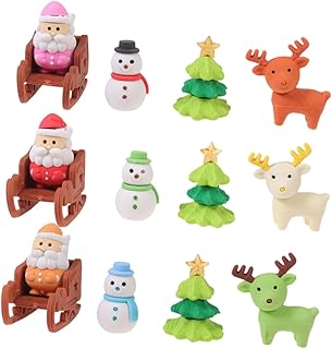 Toyvian 3 Peças Borrachas Para Crianças Borracha De Borracha Boneco De Neve Borrachas De Natal Alces Borracha De Lápis Árvore De Natal Borracha Escolar Em Miniatura Presente De Estudante