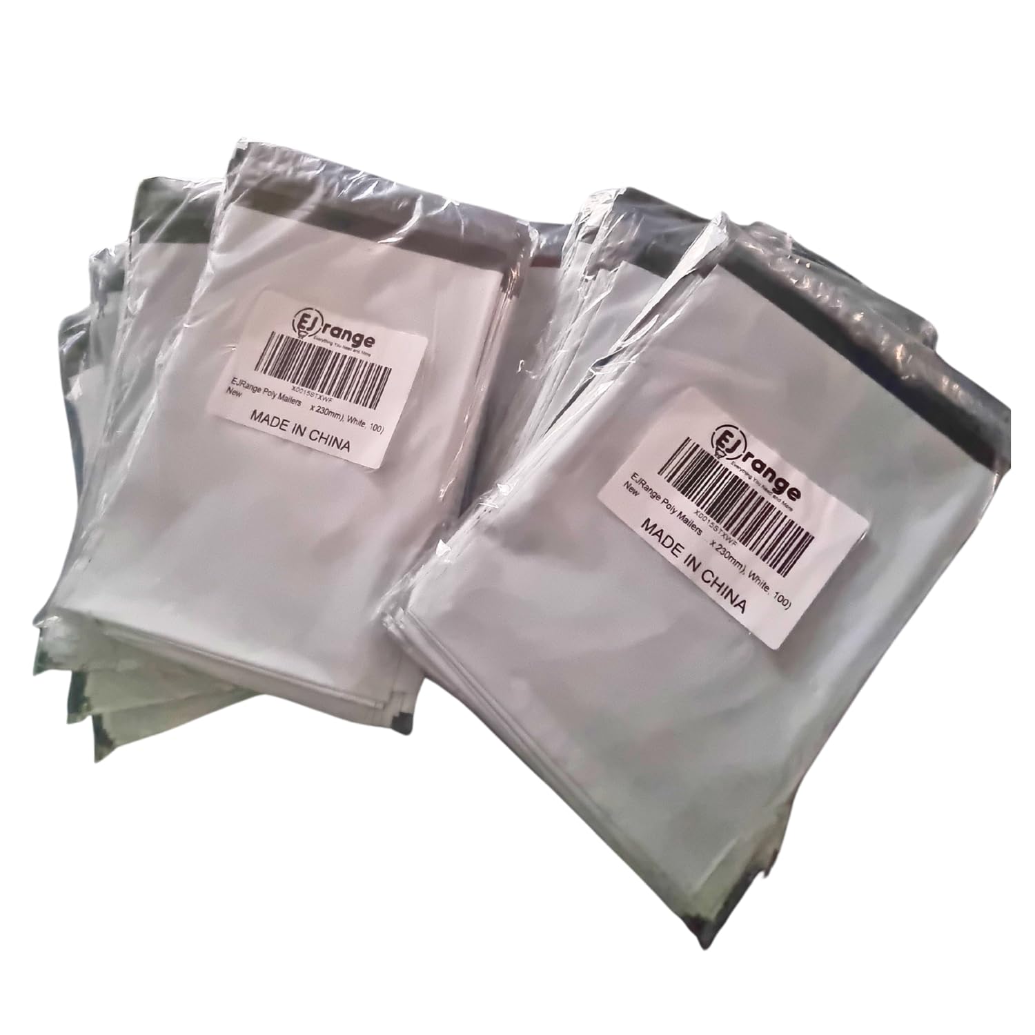 100 Pack White Mailing Bags -Strong Waterproof Postage Bags, Tamper-Proof Poly Mailers, Envelopes, Parcel Bags, Ideal for Postage, Packaging, Shipping and Delivery (1000, 6.5"x9"(165x230mm))
