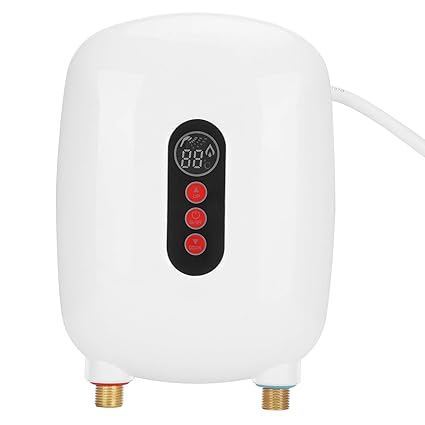 RANDWICK Water Heating Device, Energy - ?Saving Instant Heater Eco - ?Friendly Sturdy 6500W with LED Screen for Household Kitchen for Bathroom(White)