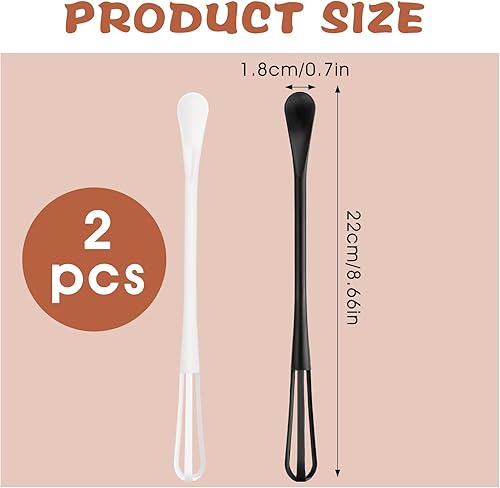 Miniatura 2 de Mini batidor multifuncional, 2 piezas, pequeño utensilio de batidor 2 en 1, mini cuchara de azúcar, globo de mezcla, juego de herramientas para