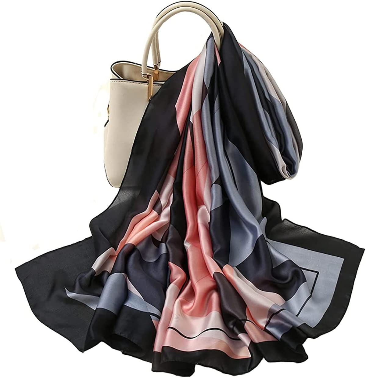 WEIGEER Silk Scarf Women Sciarpa di seta da donna, scialle fazzoletto per lunga sciarpa leggera, da spiaggia, cintura vintage scialle Christmas Decorations Scarf Belt Butterfly Shawl