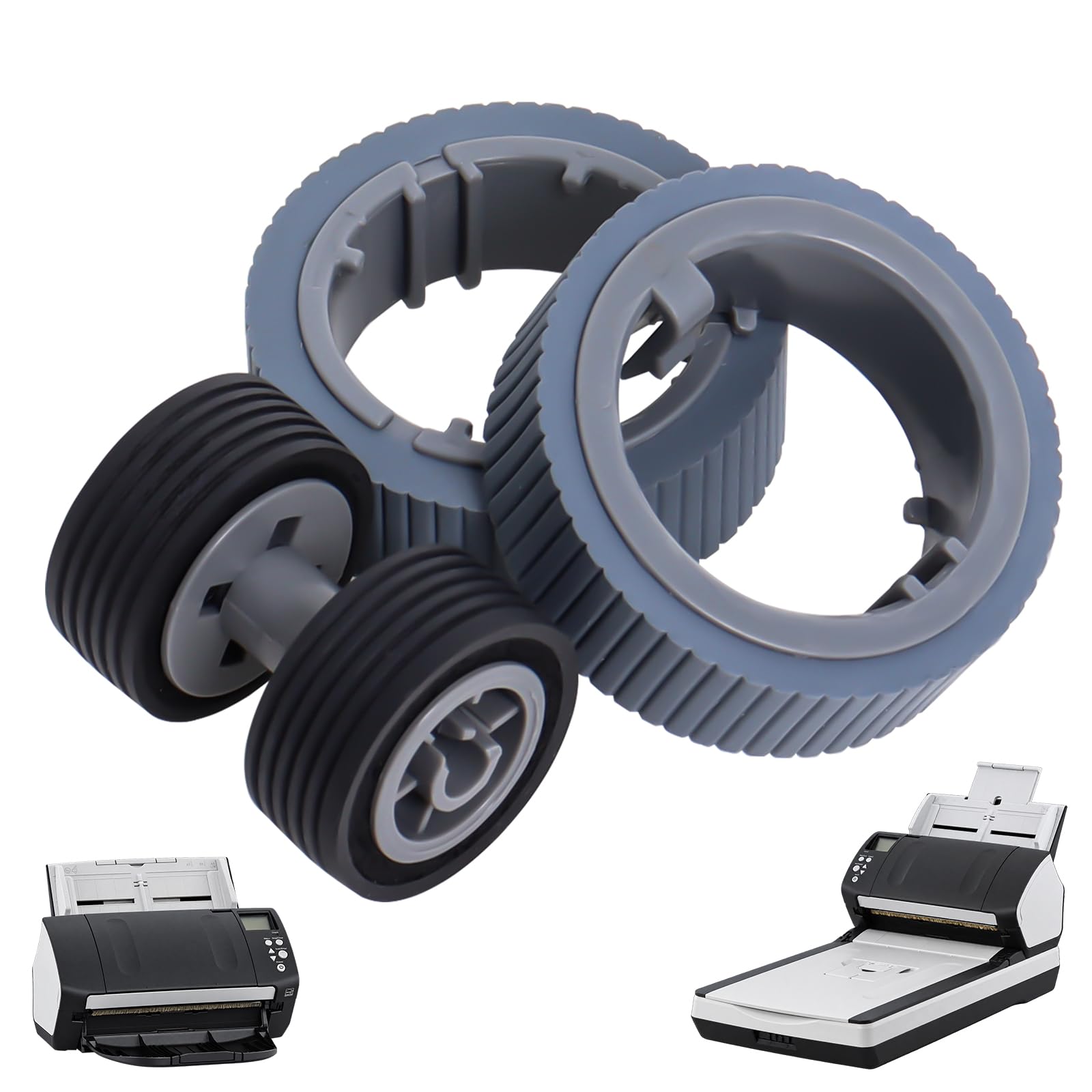 PA03670-0001 and PA03670-0002 Scanner Brake and Pick Roller Set Compatible with Fujitsu Fi-7160 Fi-7260 Fi-7140 Fi-7240 Fi-7180 Fi-7280 Replacement Parts