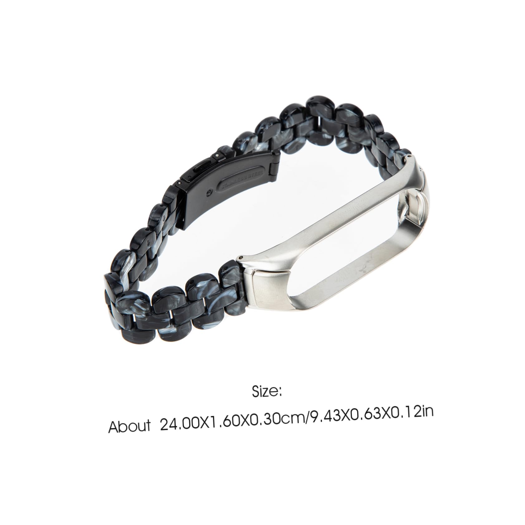 UPKOCH 2 Pièces Mi 5 6 Bracelet Bracelet En Métal Montre Bracelet Pour Femmes Bracelets De Montre Bande De Remplacement Montre Bracelet En Acier Inoxydable Intelligent