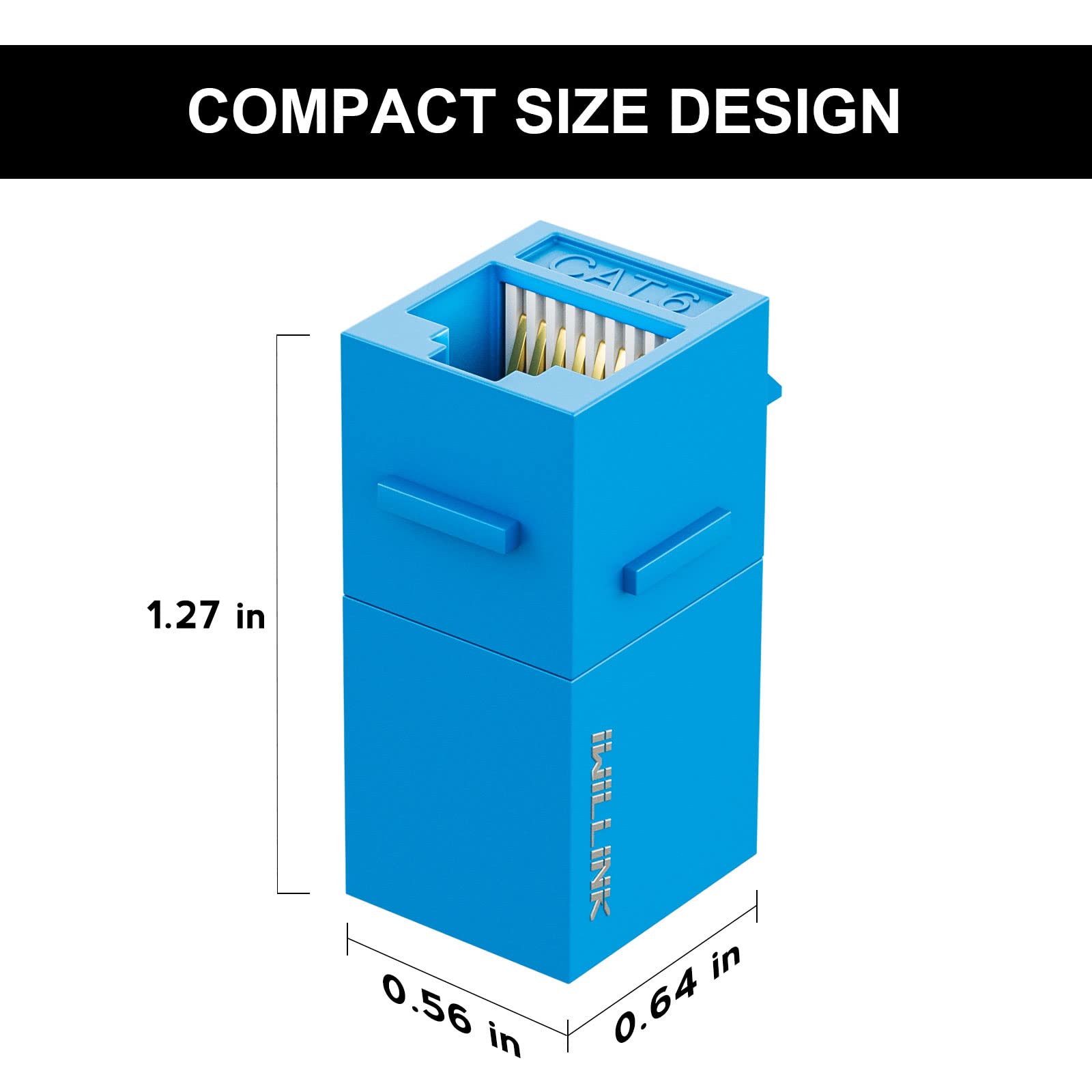 iwillink Lot de 25 coupleurs Keystone RJ45 Cat6 femelle vers femelle Cat6, coupleur Keystone UTP, prise Keystone, coupleur Ethernet, bleu