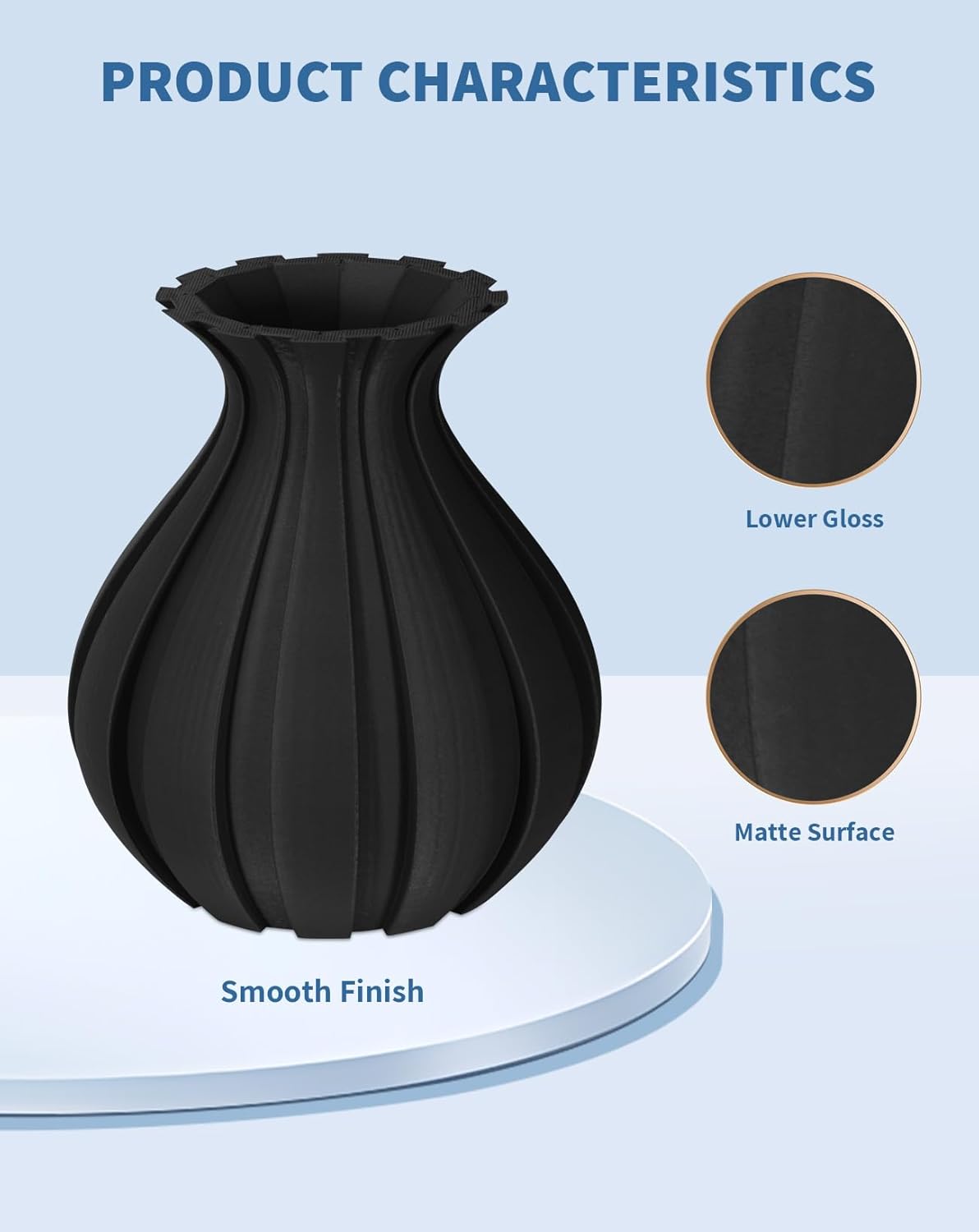 DURAMIC 3D Matte PLA Filament 1.75mm Black Blue 2 Pack, 1kg Cardboard Spool Matte Finish 3D Printer Filament PLA 1.75mm Dimensional Accuracy 99% +/- 0.03 mm, Printing with FDM 3D Printer,