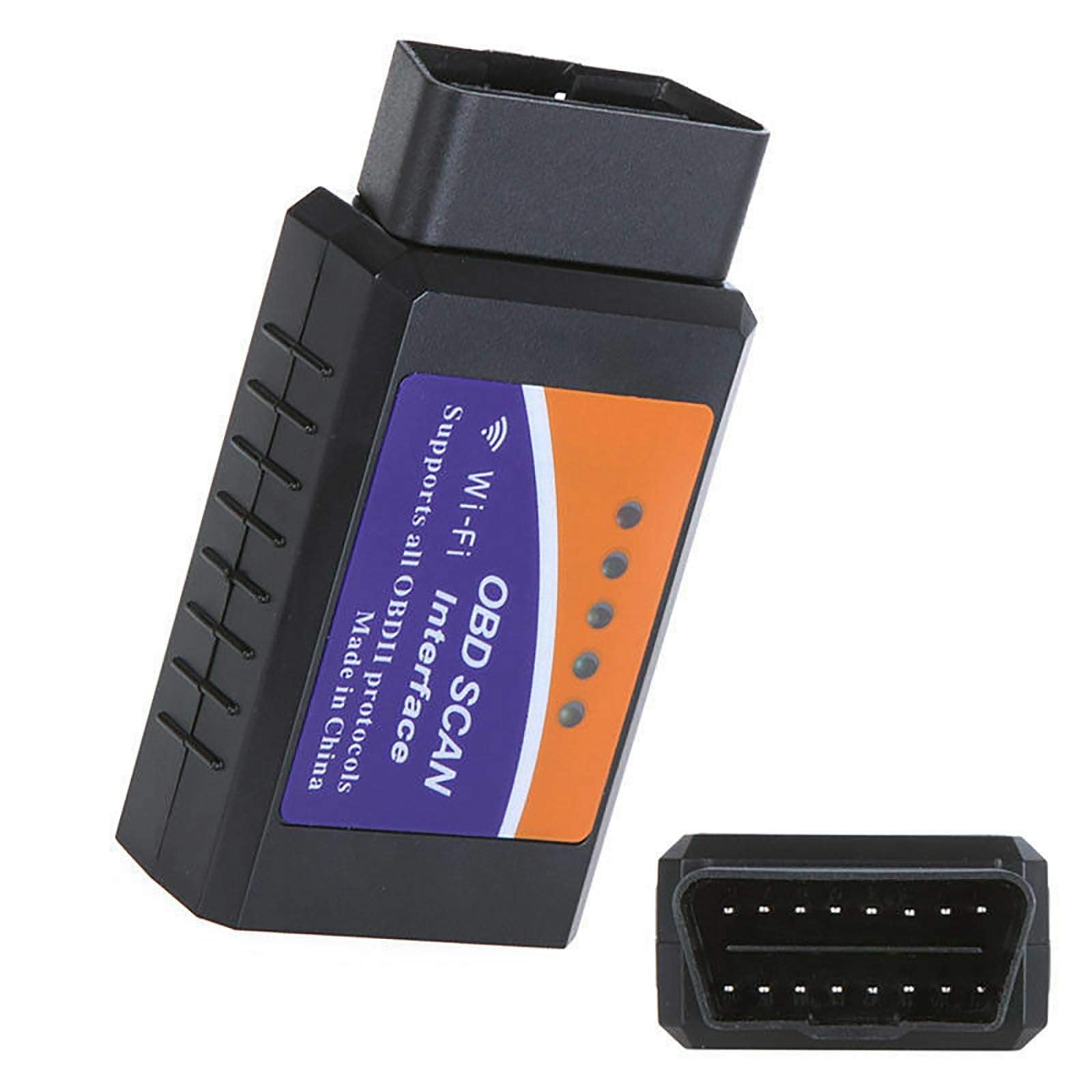 ELLENNE - OBD2 ELM327 Scanner WiFi Wireless per Diagnostica Professionale Auto e Moto OBDII, Lettore Codici Errore e Reset Spia, Compatibile per iOS, Android e PC