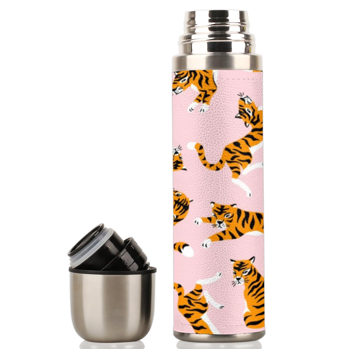 Borraccia Termica Tiger Da 500 Ml - Isolamento Sottovuoto, Per Bevande Gassate (Birra), Acciaio Inox, Colore Blu Lago