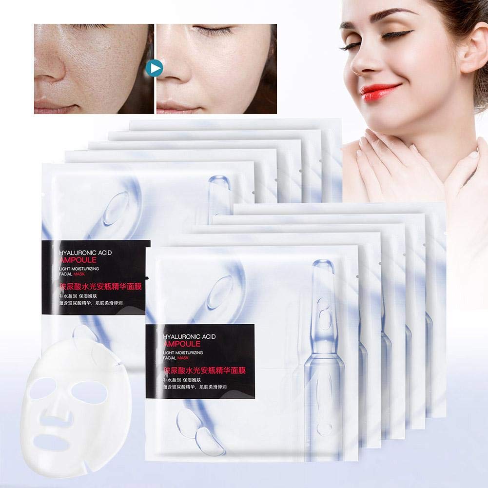 10pcs / caja de peso ligero Máscara facial hidratante conveniente, mascarilla, para hidratación hidratante instantánea