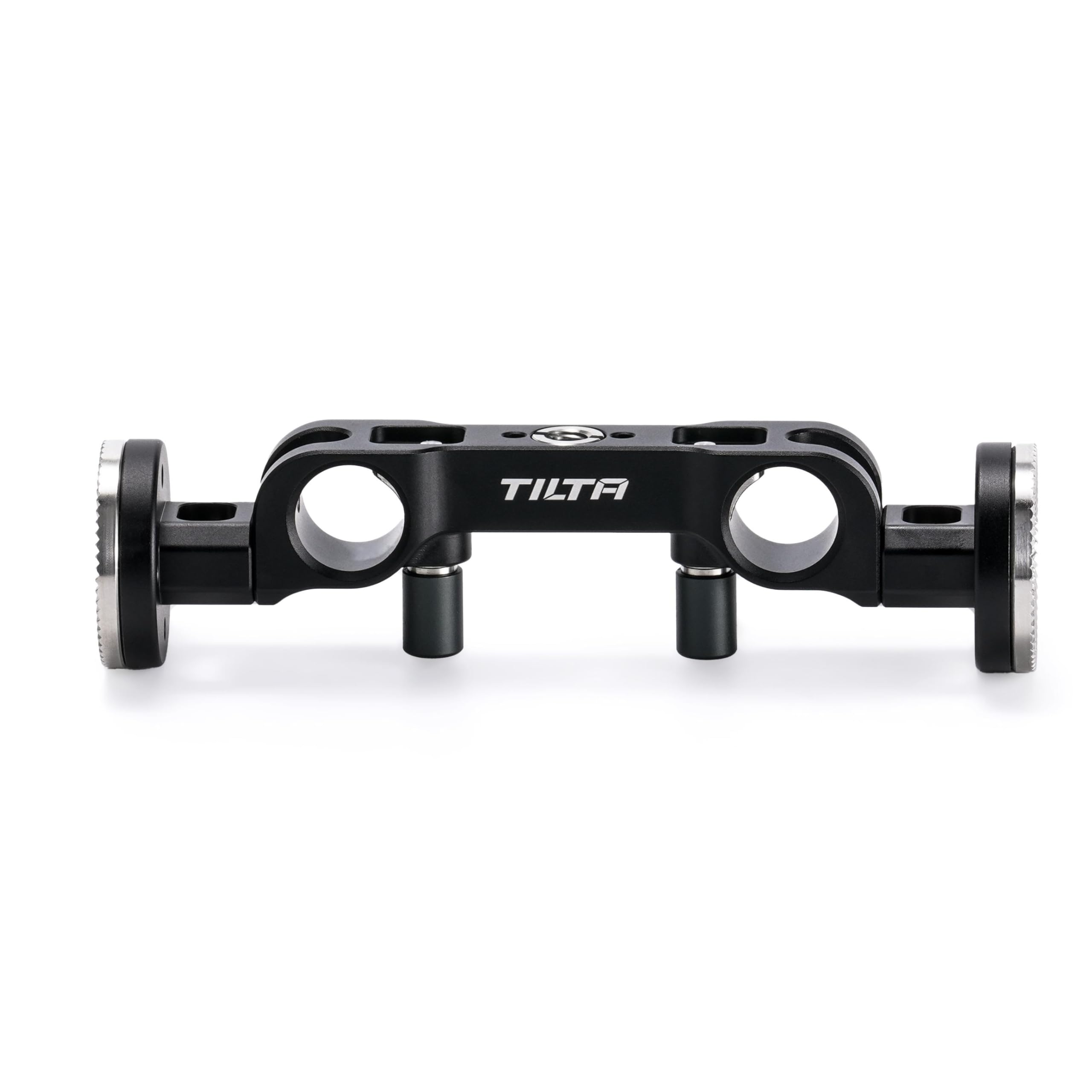 TILTA Adaptateur double rosace LWS de 15 mm compatible avec les tiges LWS de 15 mm avec un filetage 3/8"-16 avec un réducteur 1/4"-20 - Noir TA-DRA-15-B