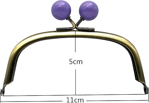 Miniatura 8 de 3dancraftit Juego de 12 colores con pegamento de hierro en cuentas de color con cierre de beso, monedero, monedero, bolsa de embrague para hacer