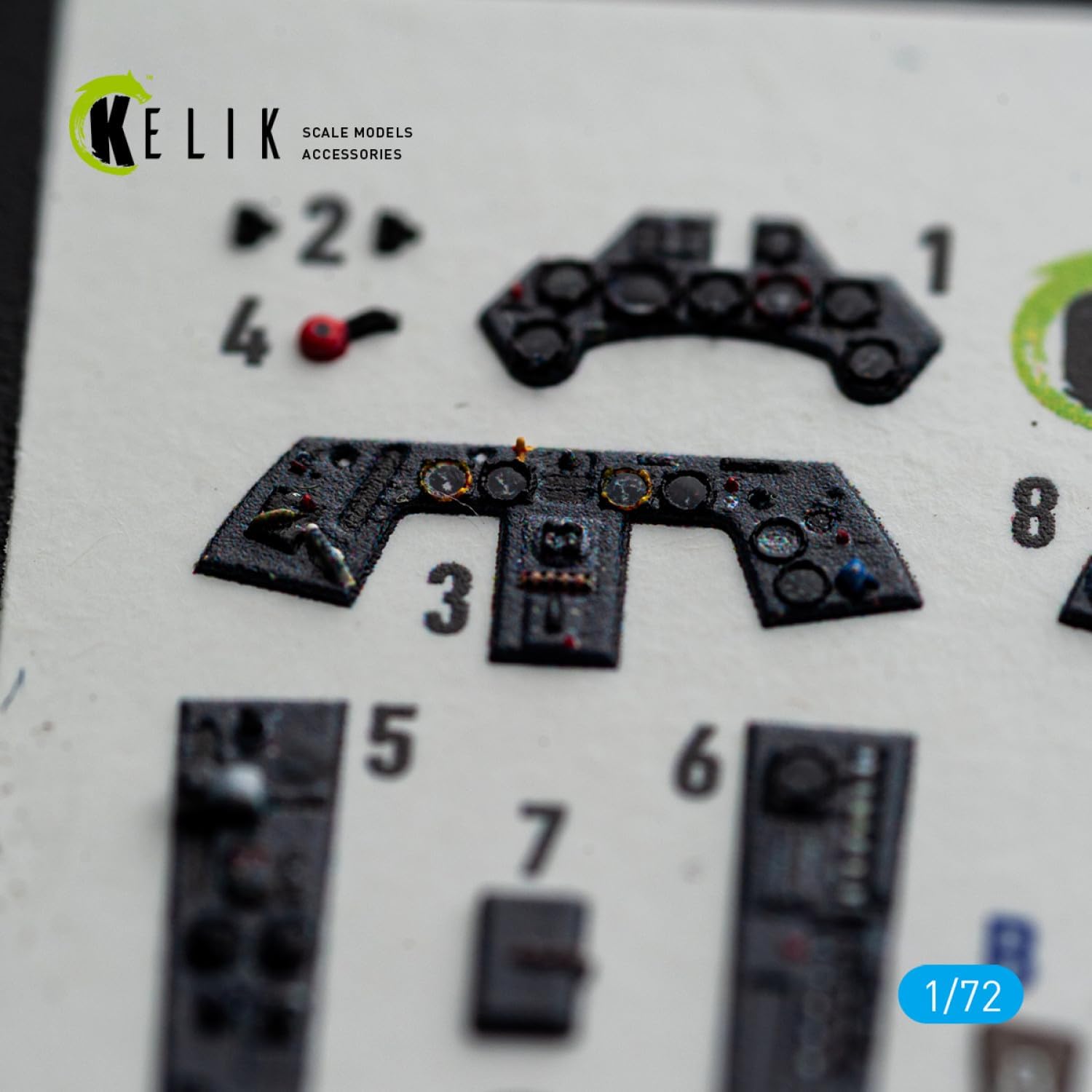 Kelik K72254 1/72 FW-190A8/R-2 - Interior 3D Decals for Eduard kit