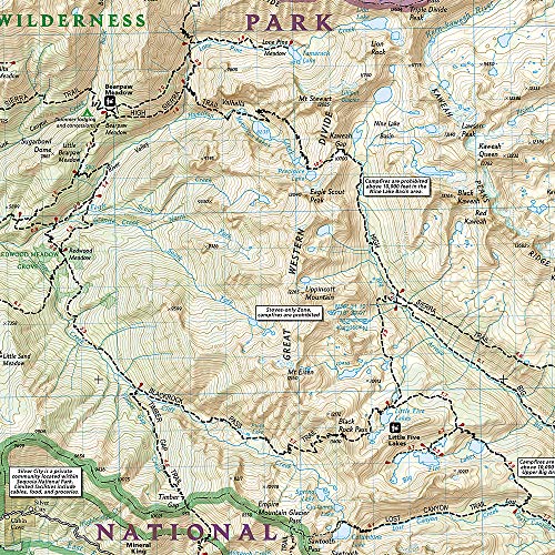 Sequoia and Kings Canyon National Parks Map (National Geographic Trails Illustrated Map, 205) - Image 3