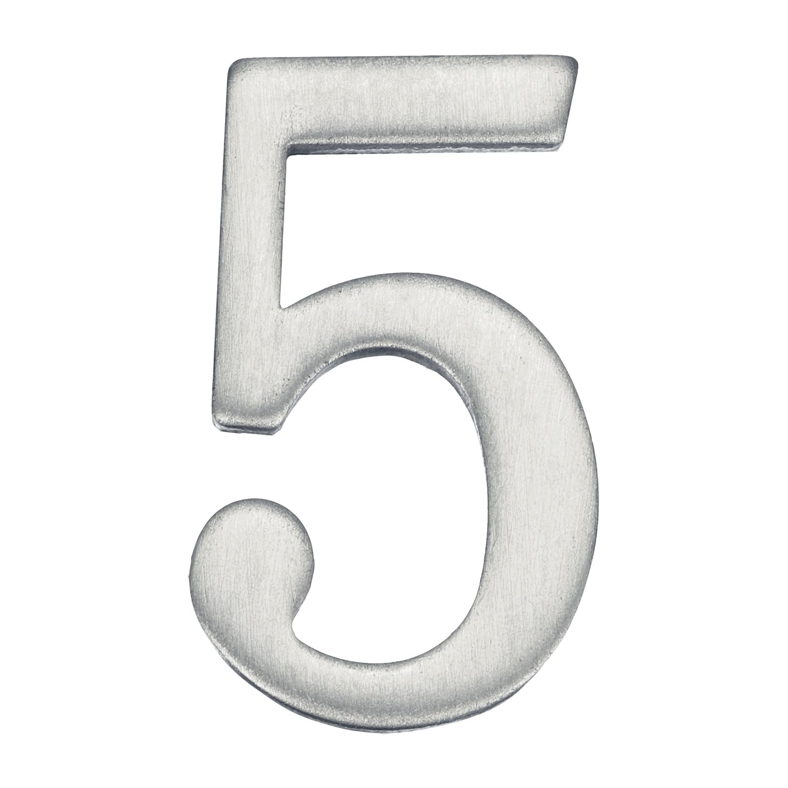 sourcing map House Numbers for Outside, 1.85 Inch Self Adhesive Aluminum Alloy Mailbox Decor Number Stickers for Apartment Office Hotel Room Door Signs(Number 5)