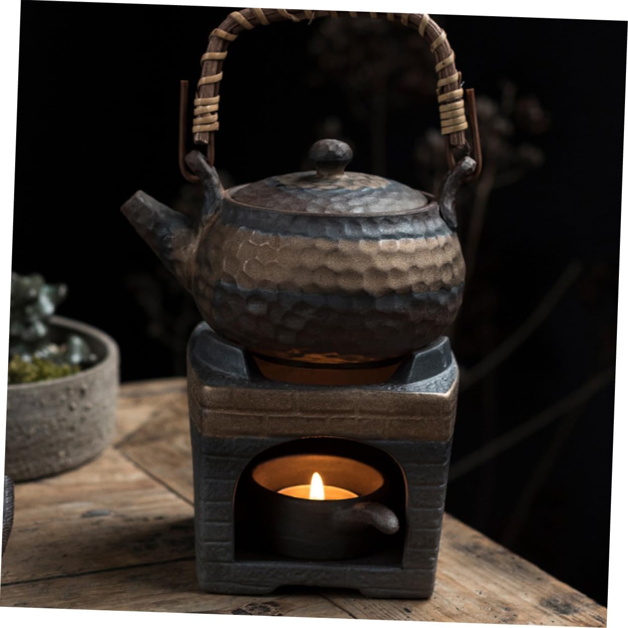 LABRIMP 1set Ceramic Teapot Warmer Elegant - Tea Heater for Home Decor Simple Design Ceramic Stove for Tea and Smooth Finish