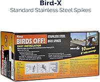 Vista 2 de Juego de pinchos de acero inoxidable contra los pájaros, de Bird-X Kit, N/A