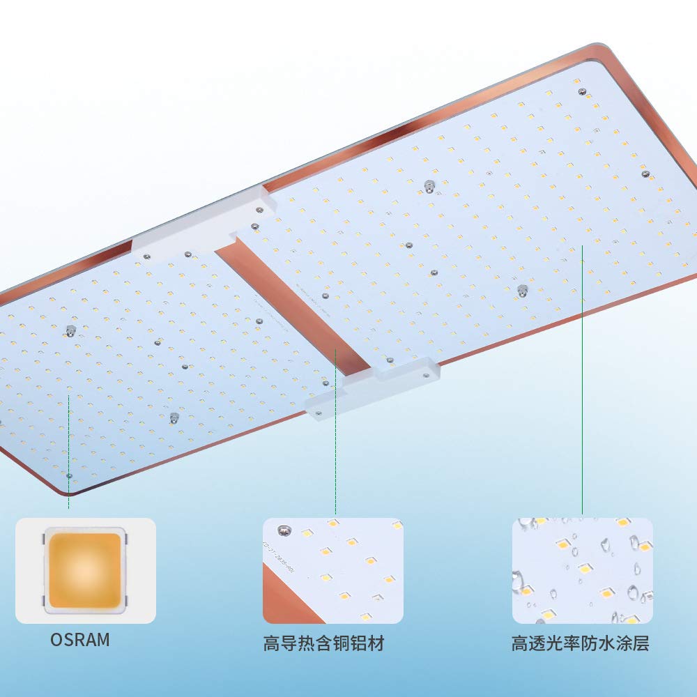 Lámpara de Planta LED regulables de 2000W, 228 LED Ultrafino IP65 Impermeable Espectro completo Lámparas de cultivo de plantas de placa cuántica para carpa de invernadero interior