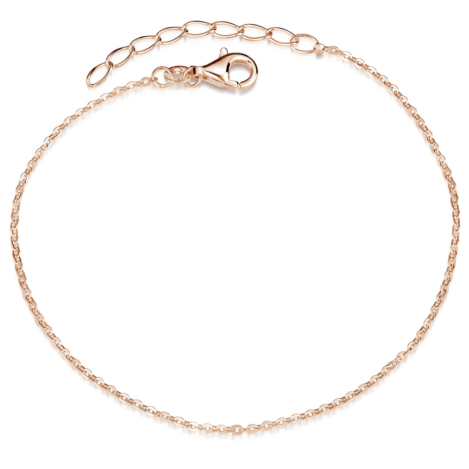 MATERIA by Matthias WagnerWomen's Thin Bracelet 925 Silver Rhodium-Plated Gold-Plated