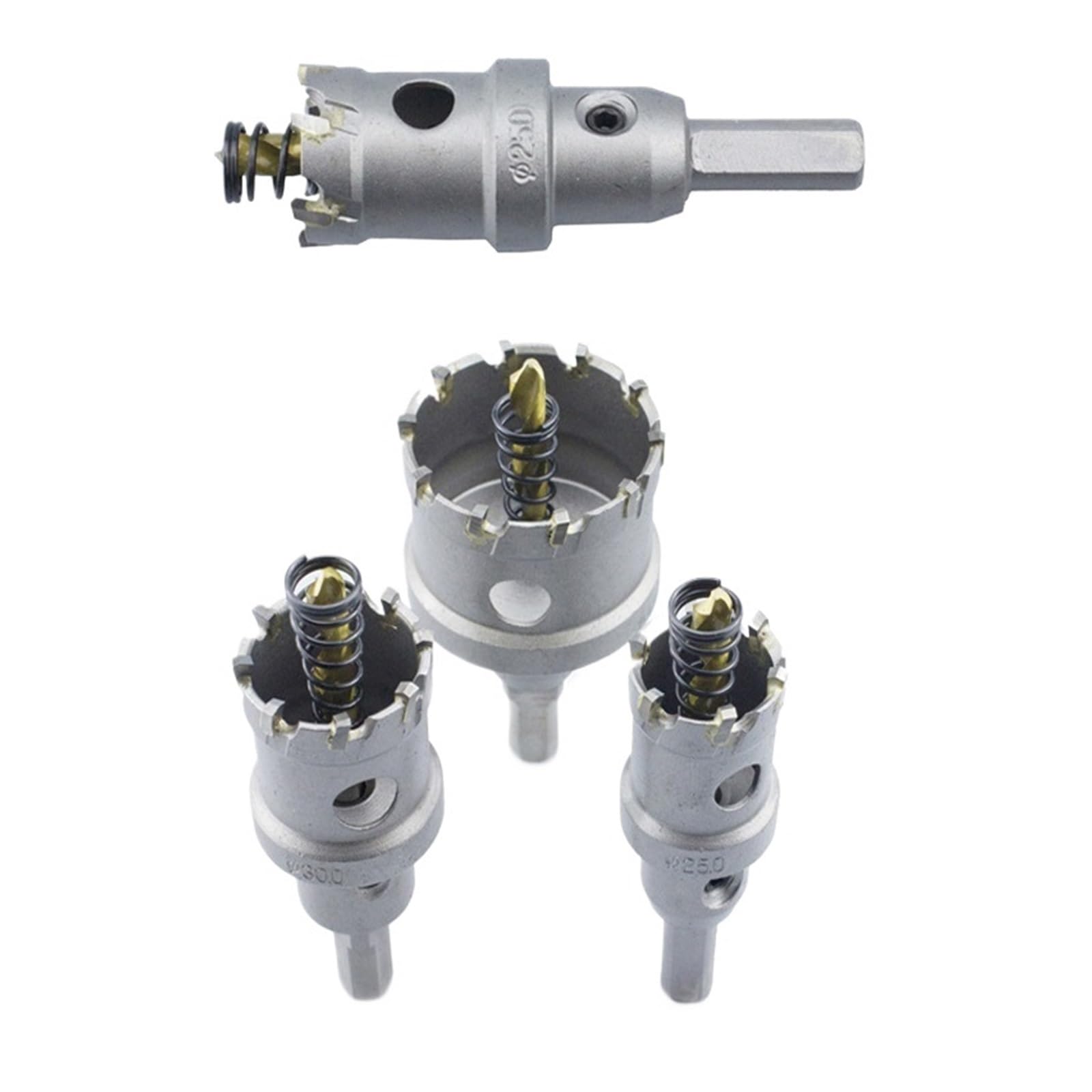 Juego De Brocas De Corona TCT Con Punta De Carburo 5A (6/10 Piezas) For Trabajar Metales, For Taladrar Acero Inoxidable Y Aleaciones Metálicas.(6PCS-B)