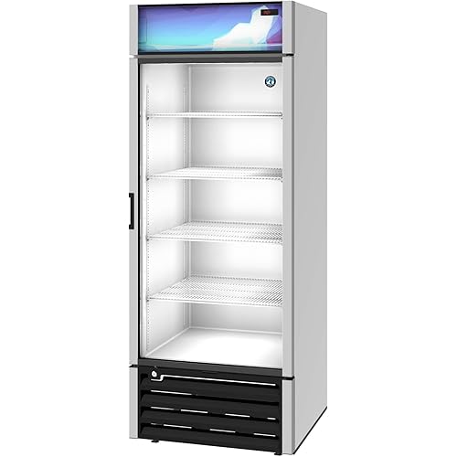Hoshizaki The RM-26-HC Commercial Glass Door Merchandiser Refrigerator, 26 Cu Ft, Single Section Display Case