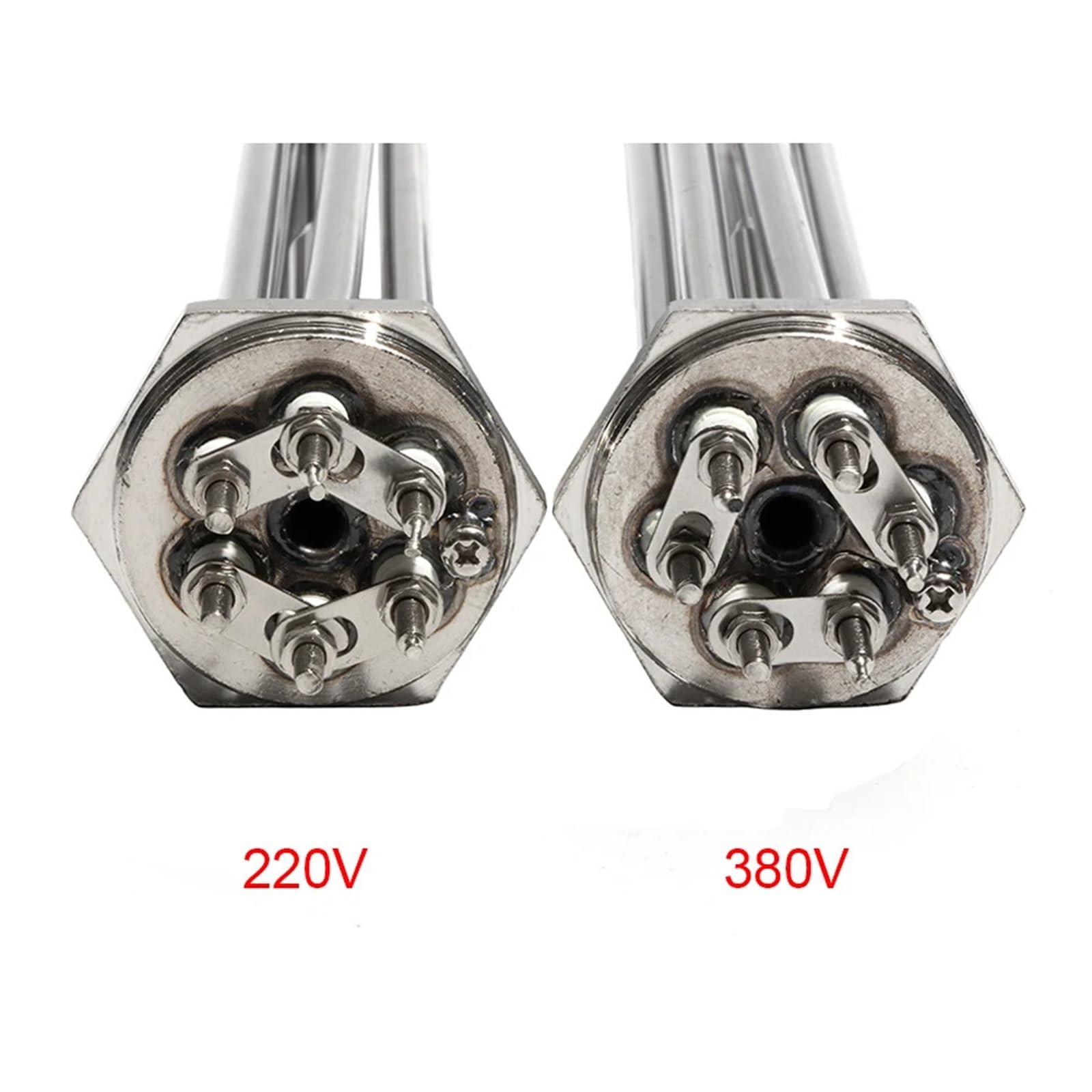 1 1/2" DN40 Element z akcesoriami 3KW / 4,5 kW / 6 kW / 9 kW / 12 kW elektryczna rura grzewcza ze śrubą uziemiającą i sondą (1,220V_6KW 250MM 304SUS)