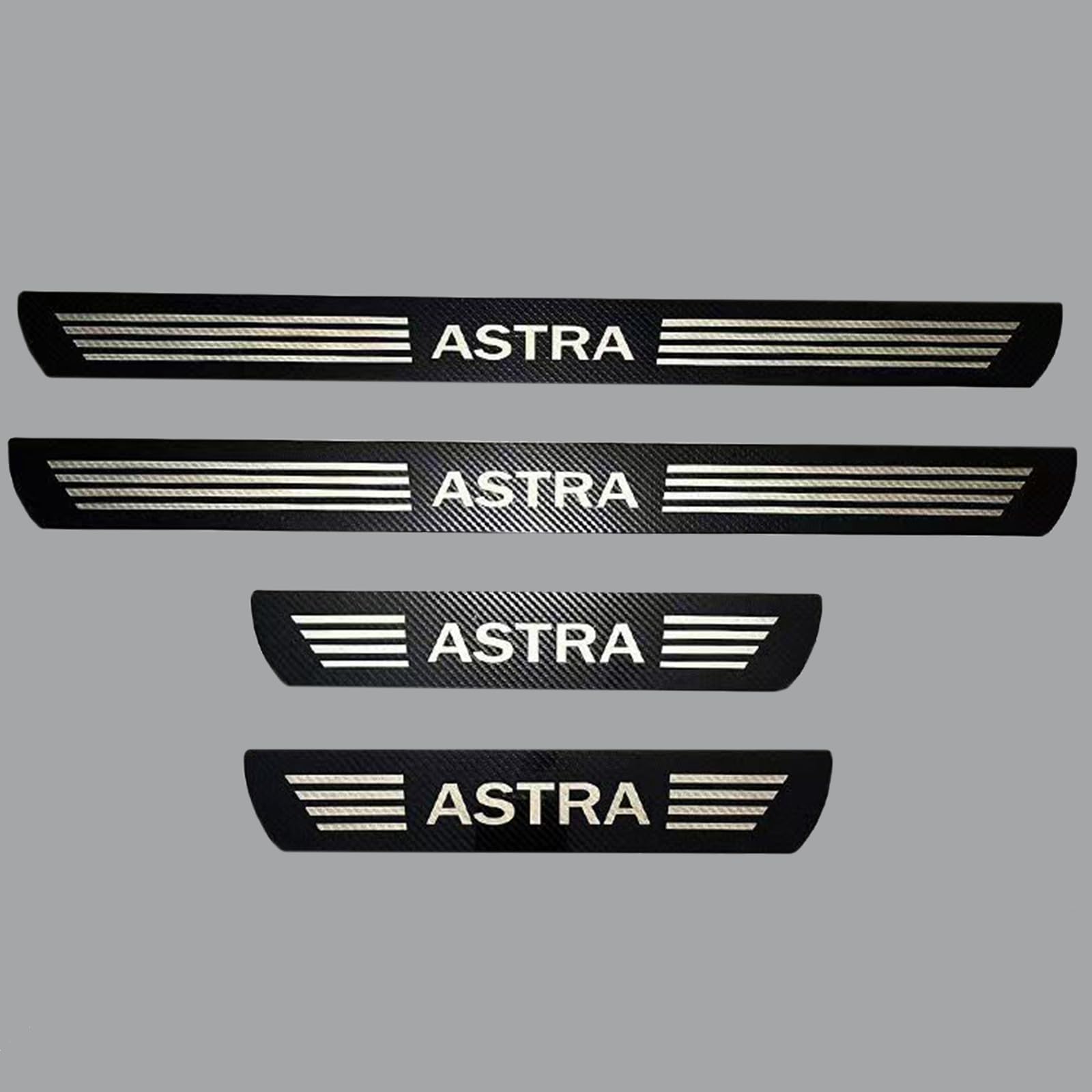 JYMLOV 4pcs Car Door Sill Protector Strips for Op-el Vauxhall ASTRA F G H J K L GTC Accessories, Stainless Steel Kick Plates Threshold Edge Scuff Guard Welcome Pedal Styling Decoration,Black