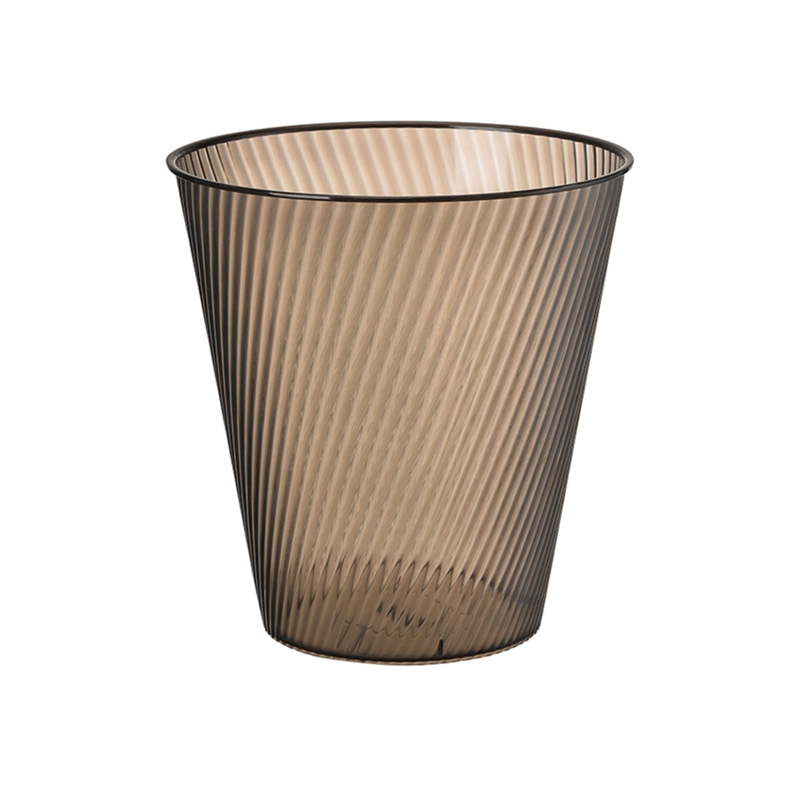 2WFYJNITP Kitchen Bin 12L Round Simple Household Plastic Trash Can Bedroom Toilet Office Basket Garbage Can(Bruin)