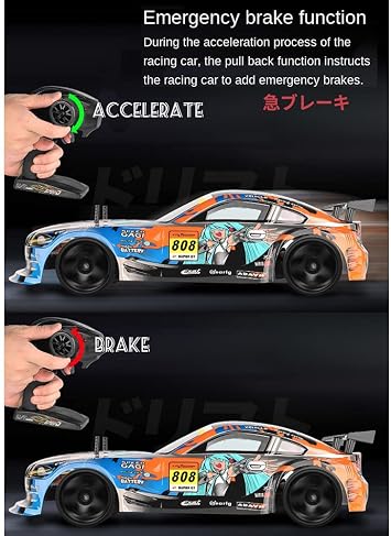 RC Drift Racing Car 70KM/H High Speed Remote Control Car Drift, 1/10 Scale RC Drift Car Super Fast RC Sport Racing Car Drift Vehicles Truck With 4 PCS Replacement Tires