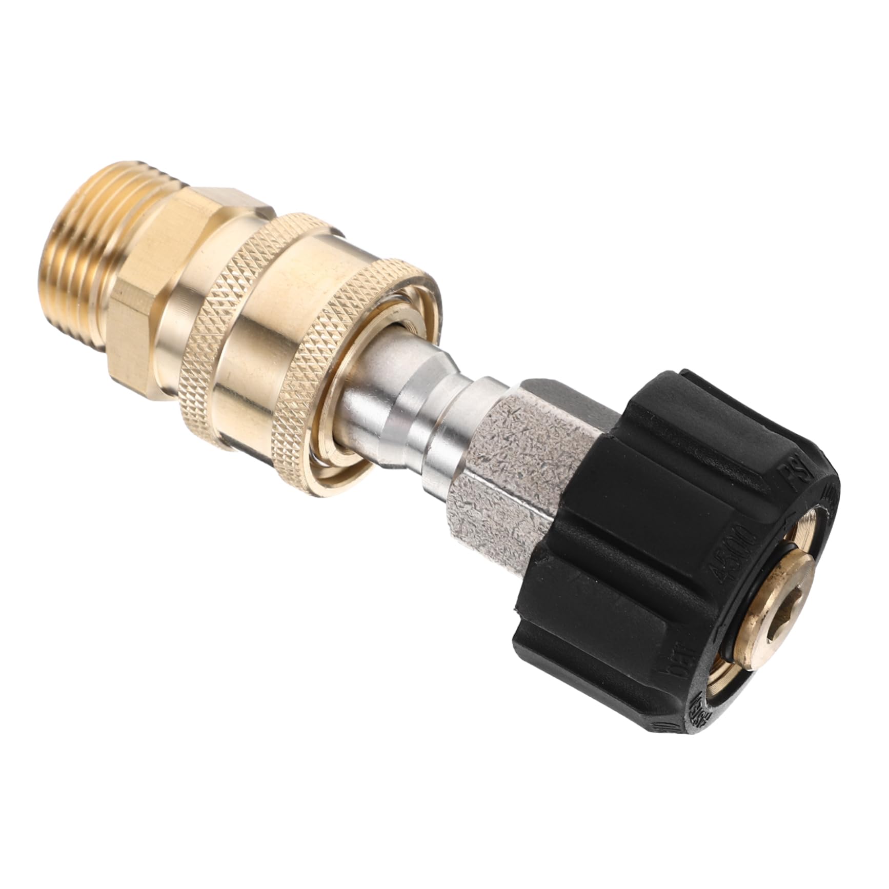 Toyvian 4 Juegos De Adaptadores De Conexión Macho De Alta Presión para Jardín Accesorios De Arandela De Función Rápida Adaptador De Latón Dorado