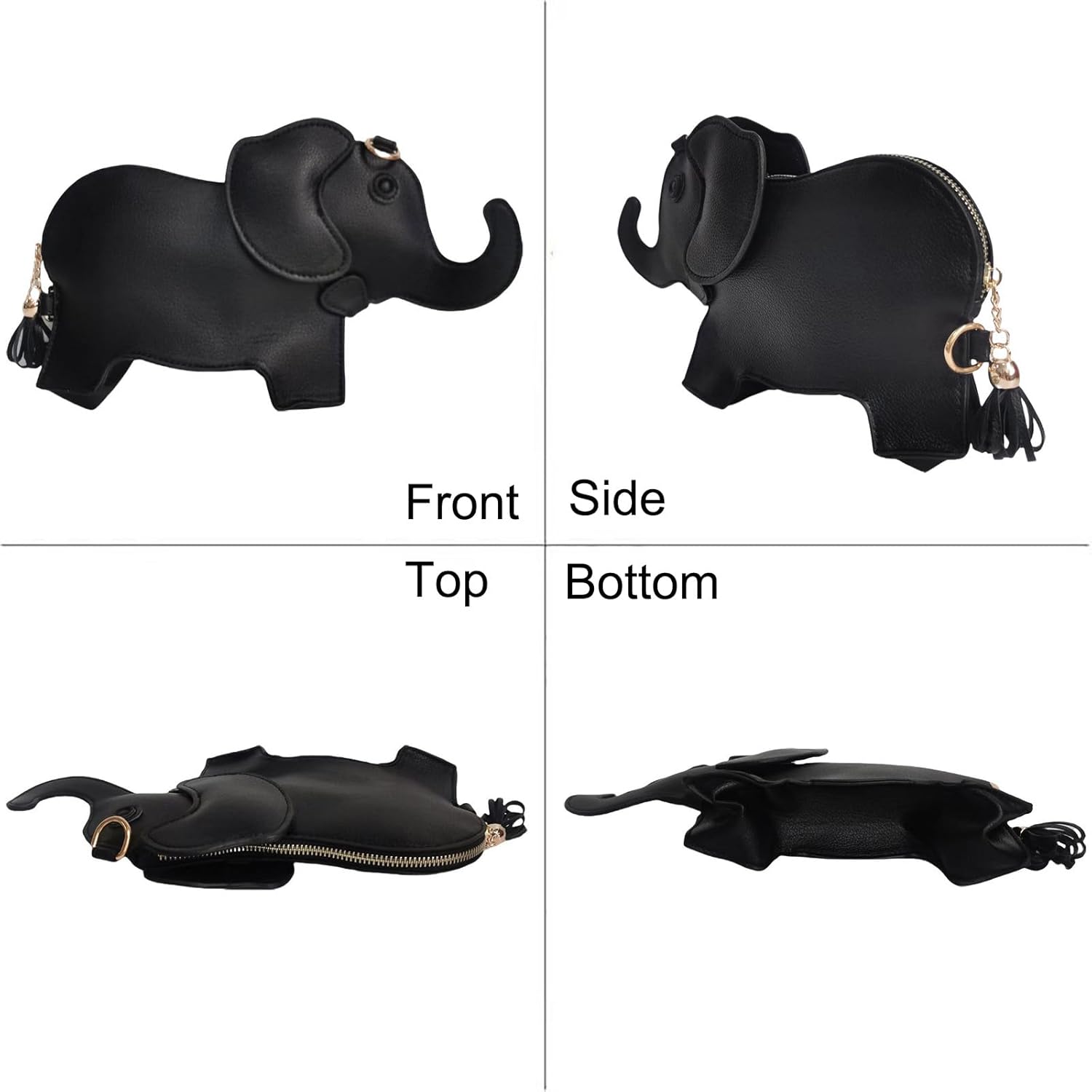 Women PU Leather Unique Novelty Animal Shaped Crossbody Shoulder Bag Handbag Purse - Image 4