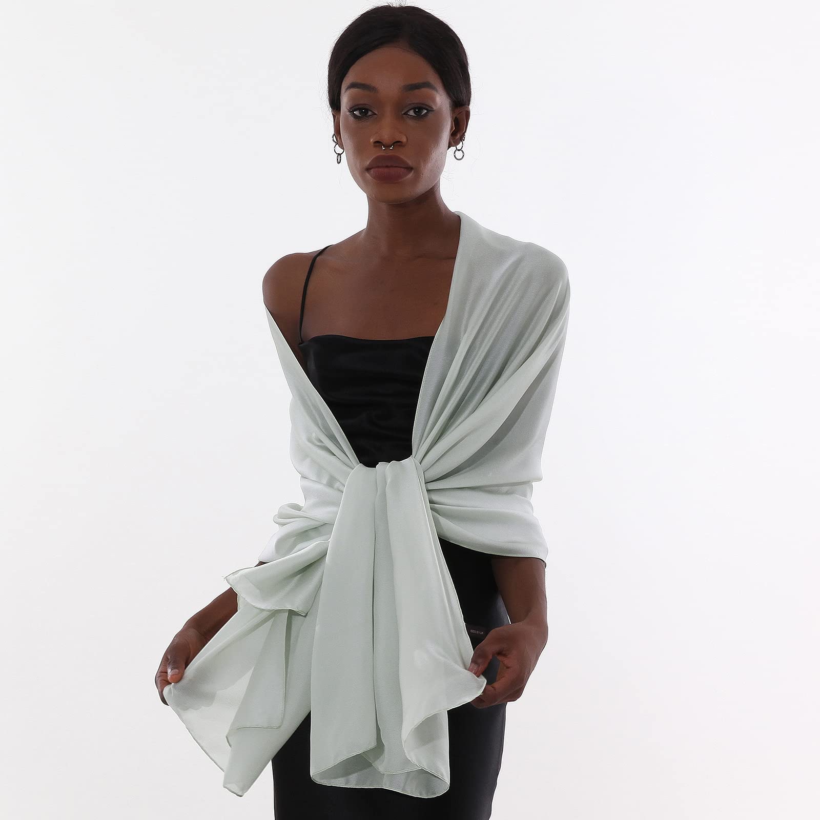 Sciarpa Donna Leggera Scialle Sciarpe Elegante Cerimonia Foulard Pashmina Scilla Stole Primavera Estate